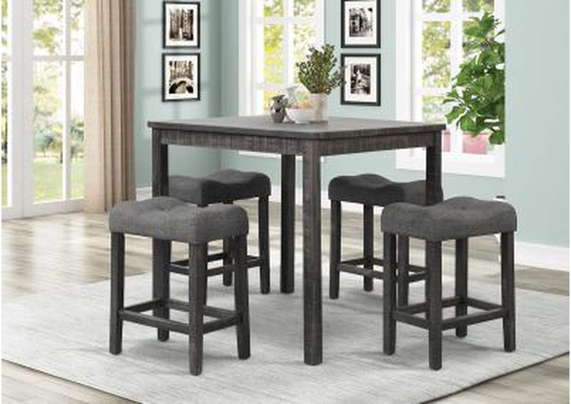 D386 Pub Table and 4 Pub Chairs image 1