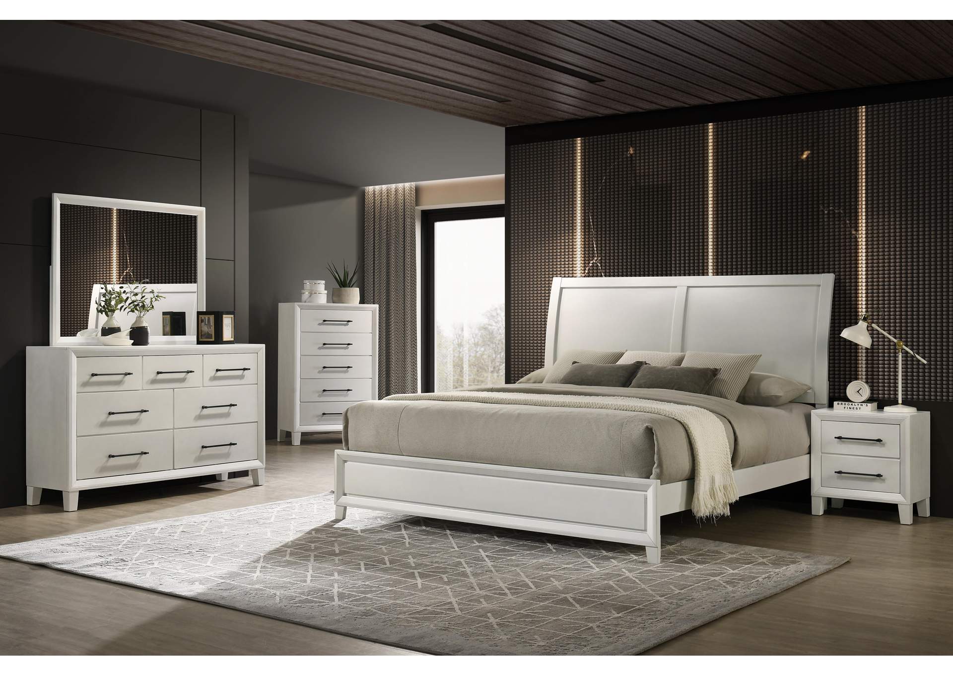 BALLARD 2 DRAWER NIGHTSTAND - WHITE image 1
