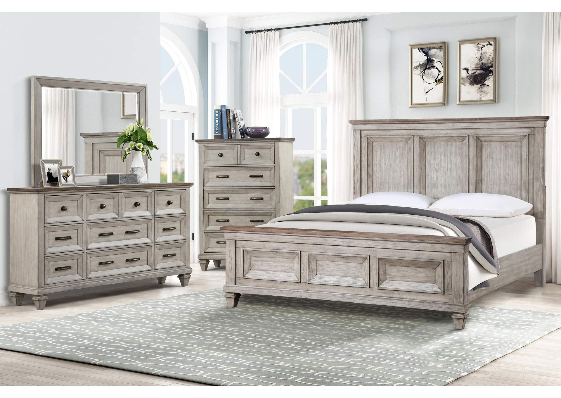 MARIANA CALIFORNIA KING 4 PIECE - BED, DRESSER, MIRROR, CHEST image 1