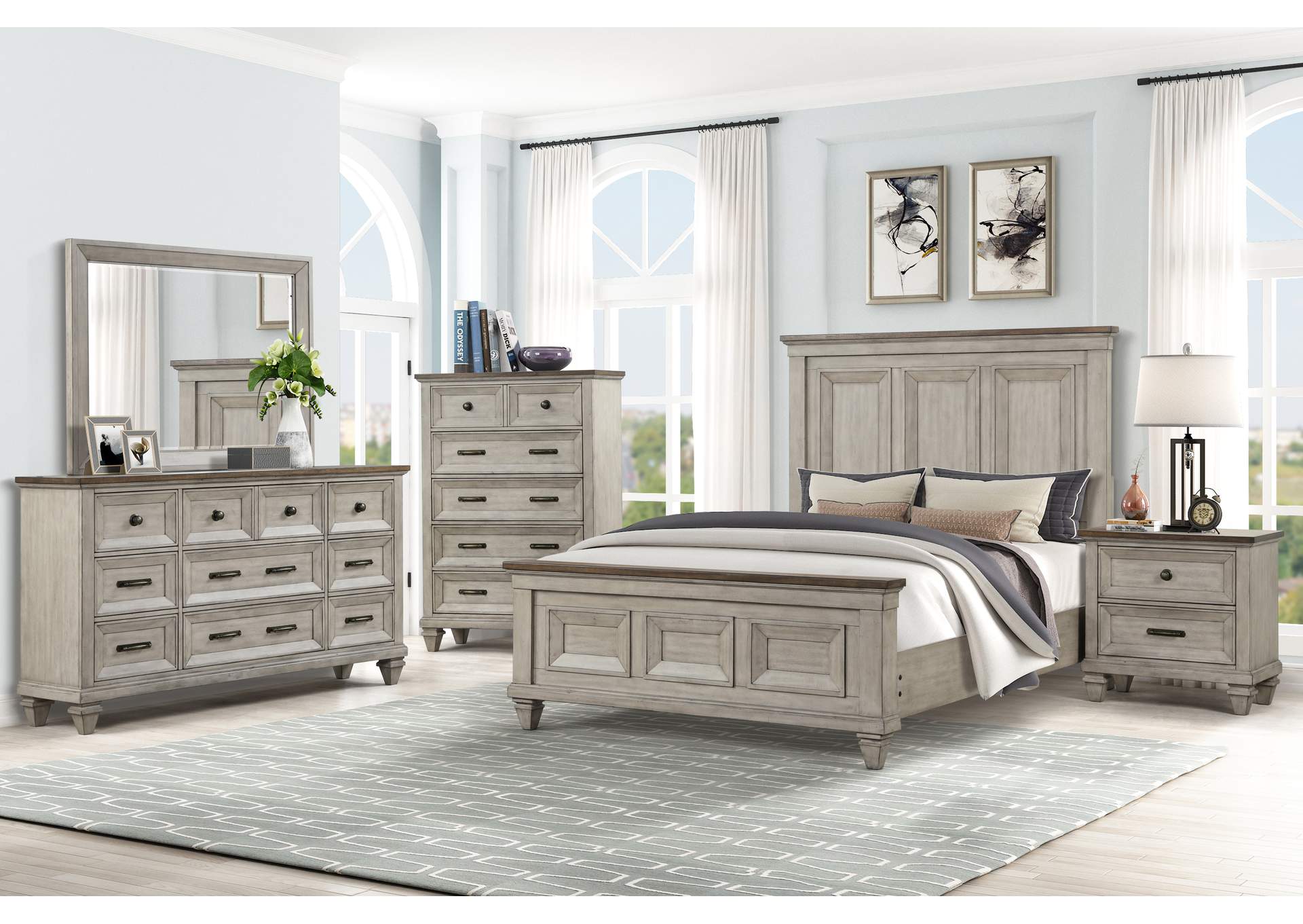 Marianna California King 4pc Bed,Dresser,Mirror,Chest image 9