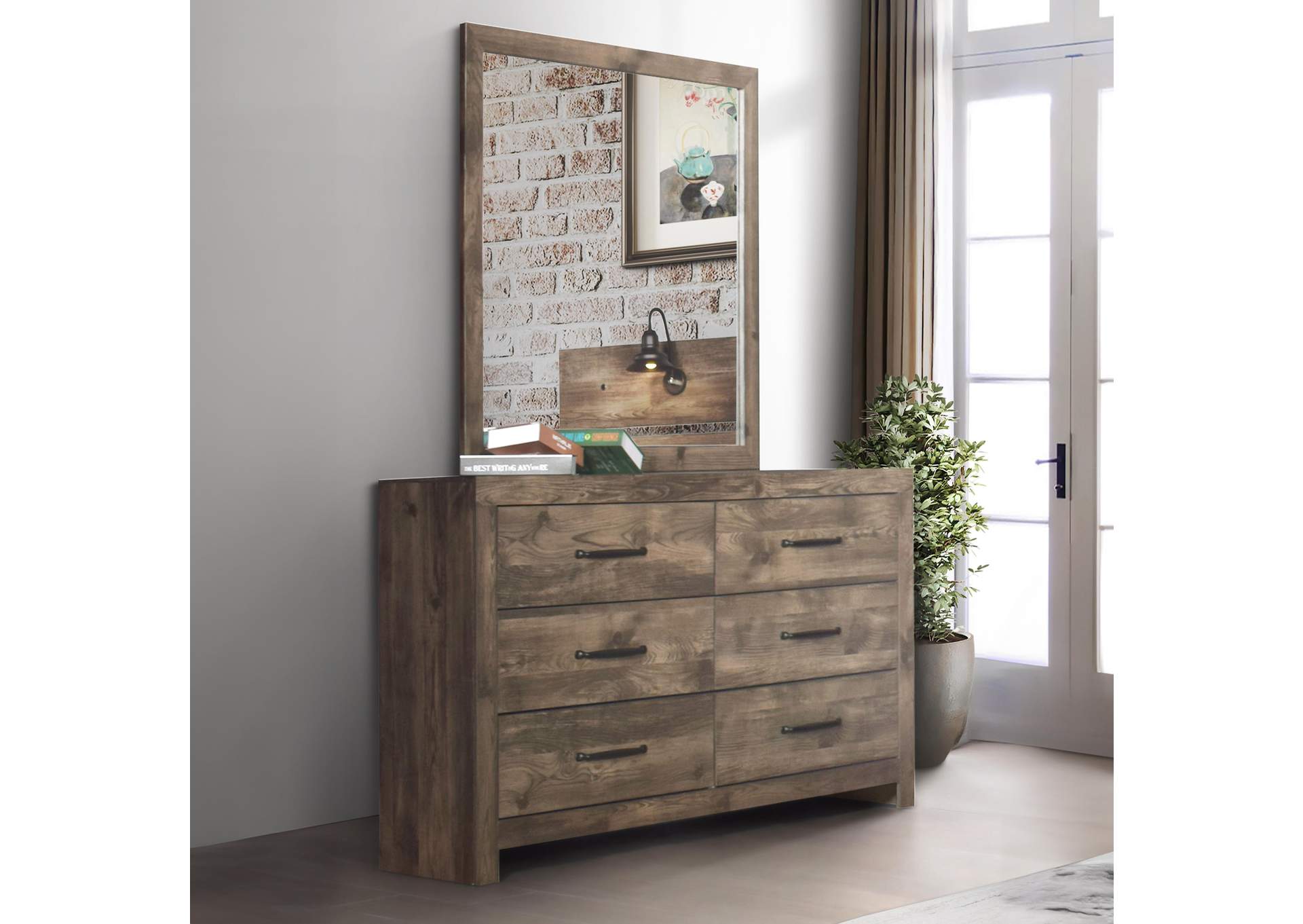 MISTY LODGE - 2 PIECE DRESSER AND MIRROR SET image 1