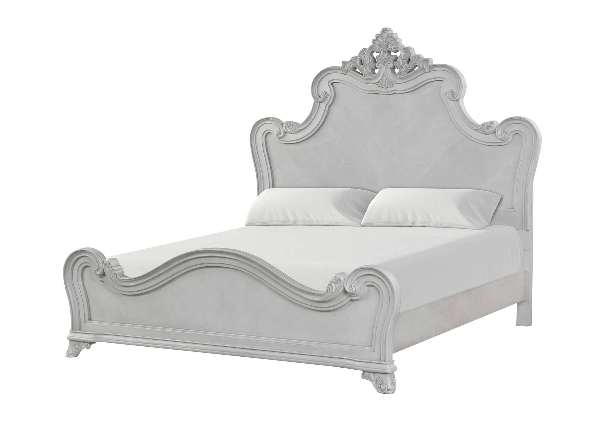 Cambria Hills California King Panel Bed,Mist Gray