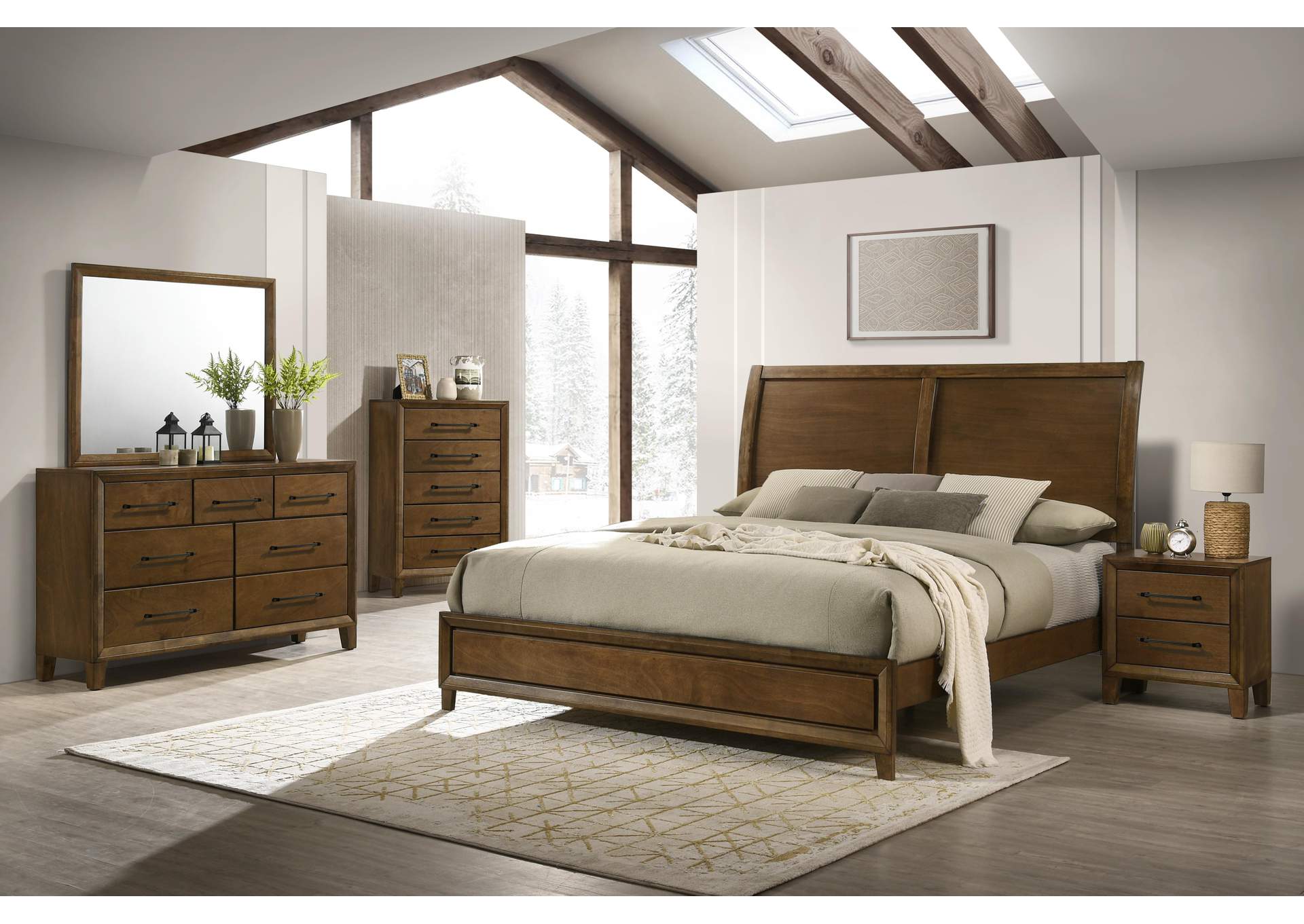 BALLARD - 6 - 0 WESTERN KING 5 PIECE SET - BED, DRESSER, MIRROR, CHEST, NIGHTSTAND image 1