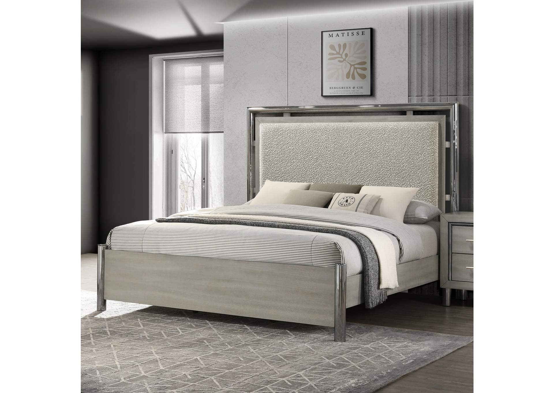 LENNOX - KING BED - HEADBOARD, FOOTBOARD, RAILS image 1