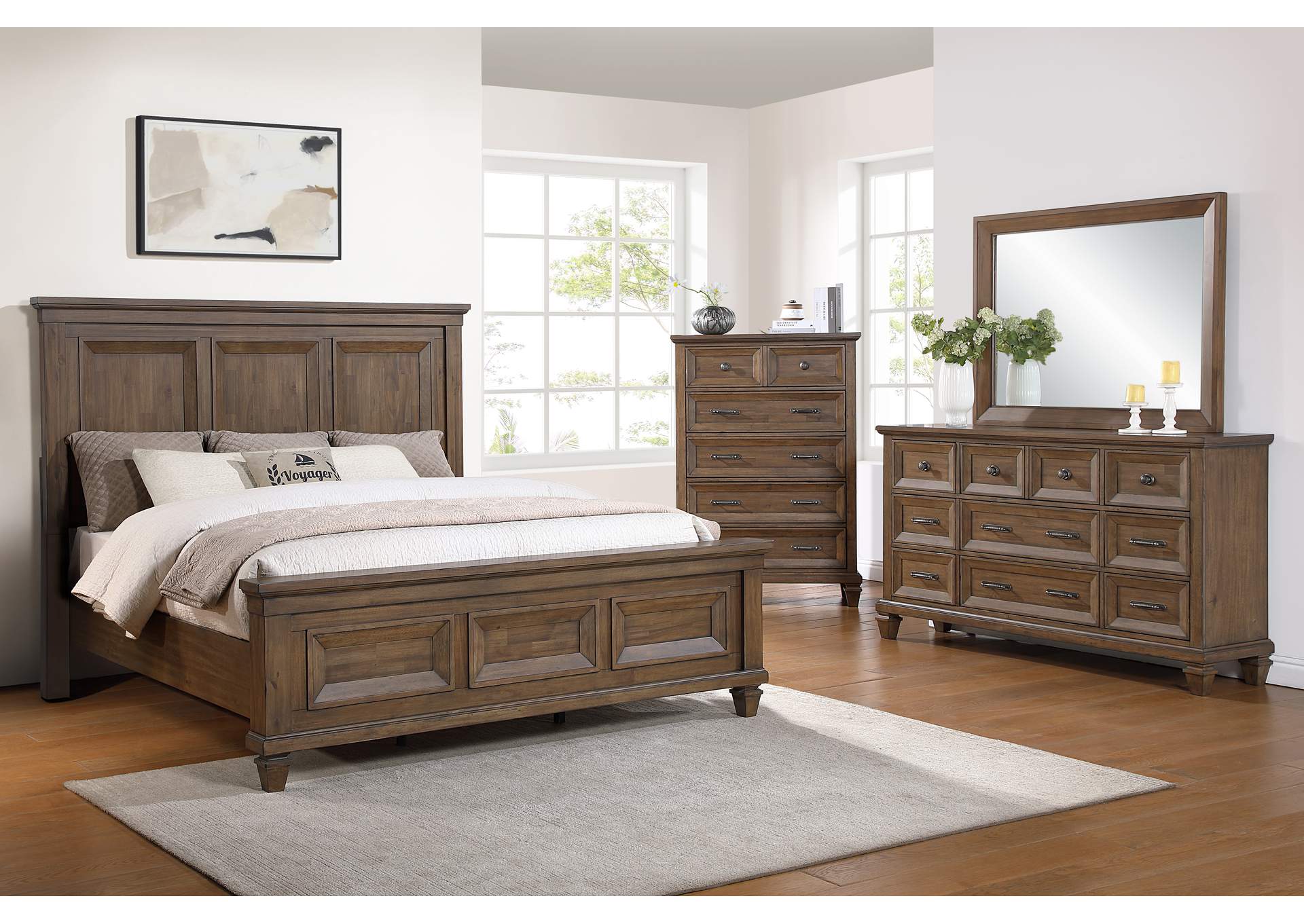 MARIANA - 5 - 0 QUEEN 4 PIECE SET - BED, DRESSER, MIRROR, CHEST image 1