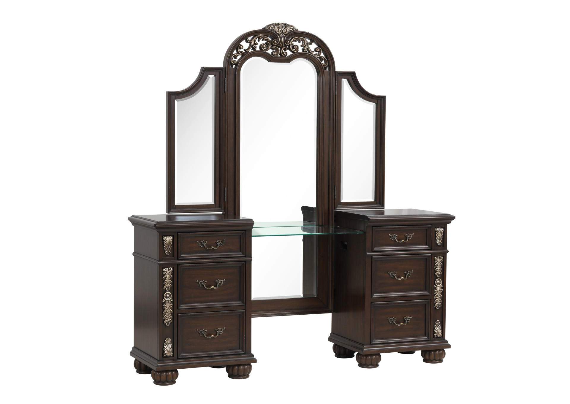 MAXIMUS VANITY TABLE MIRROR - MADEIRA image 1