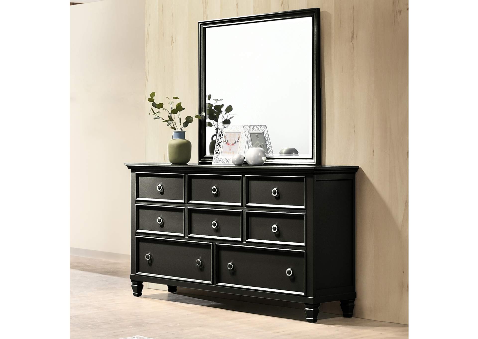 TAMARACK DRESSER - MIRROR COMBO - BLACK