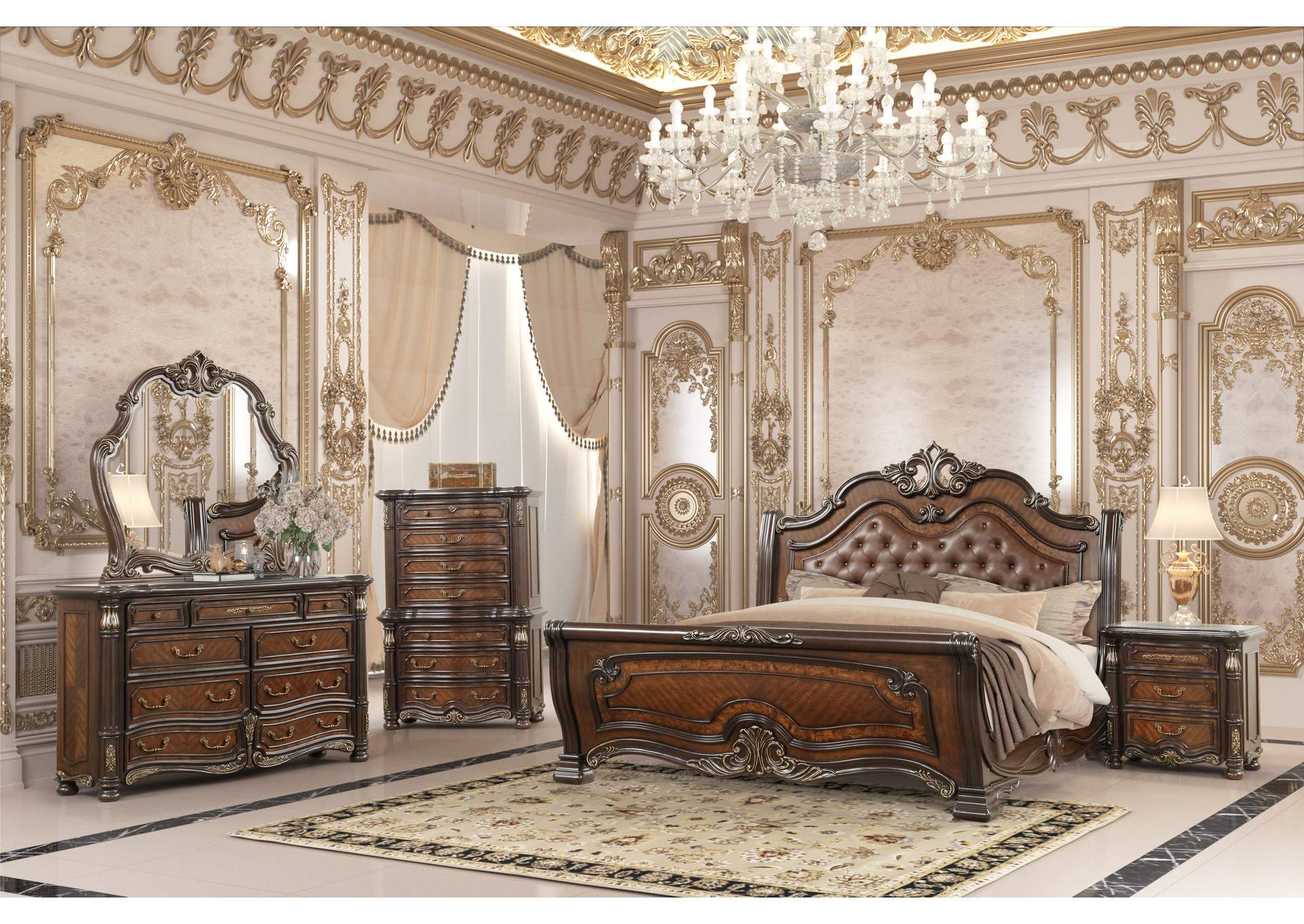 BELLA NOTTE DRESSER - MAHOGANY BROWN image 9