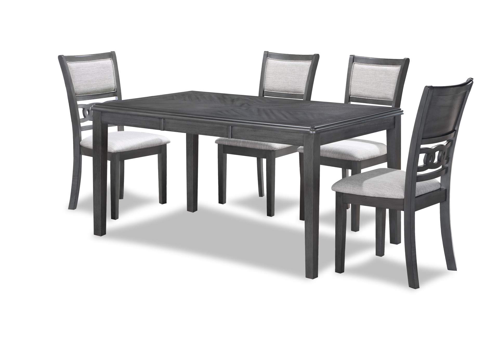 Gia 5 Piece 60 Dining Table And 4 Chairs Gray