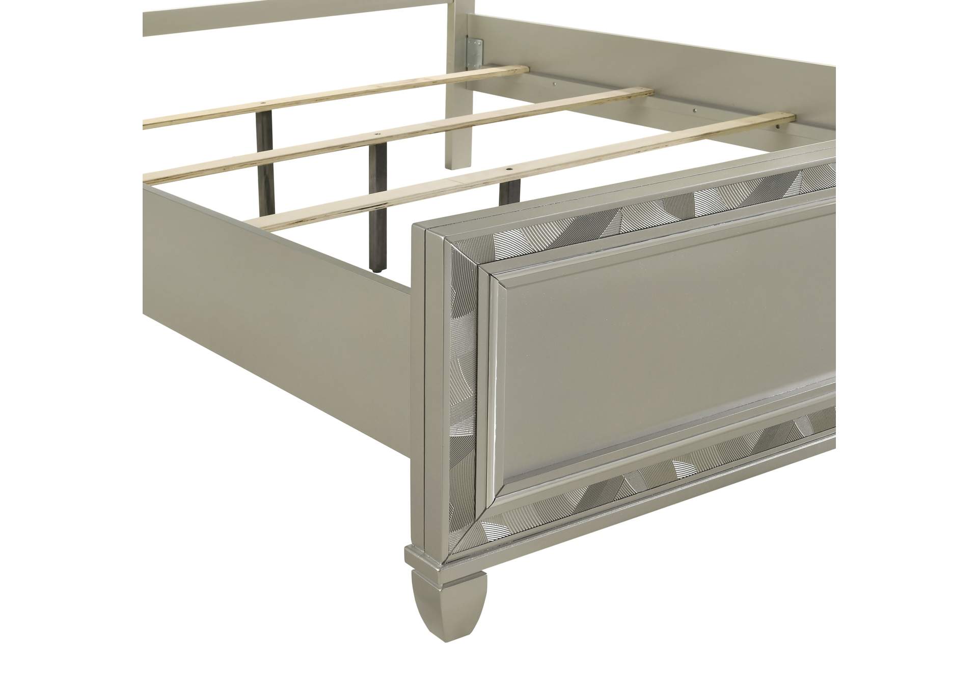 Radiance - King Bed - Silver