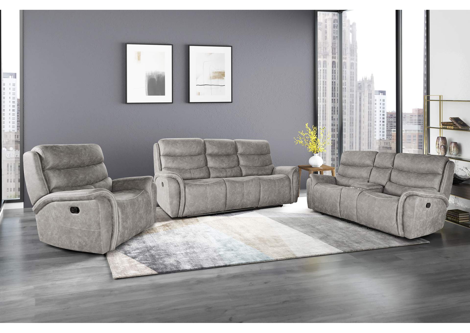 KAMARI GLIDER RECLINER - GRAY image 8