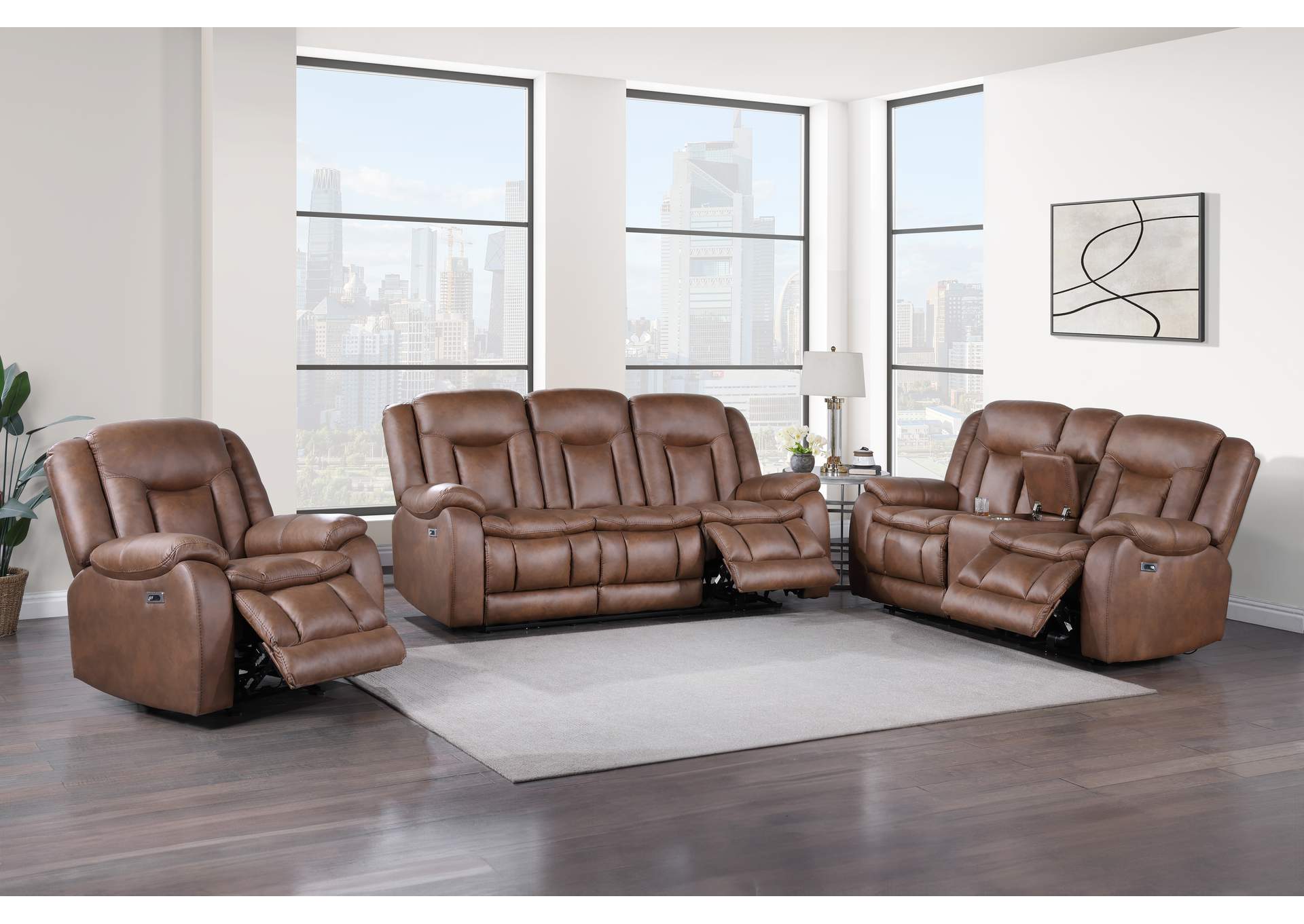 MORELLO GLIDER RECLINER - BROWN image 8
