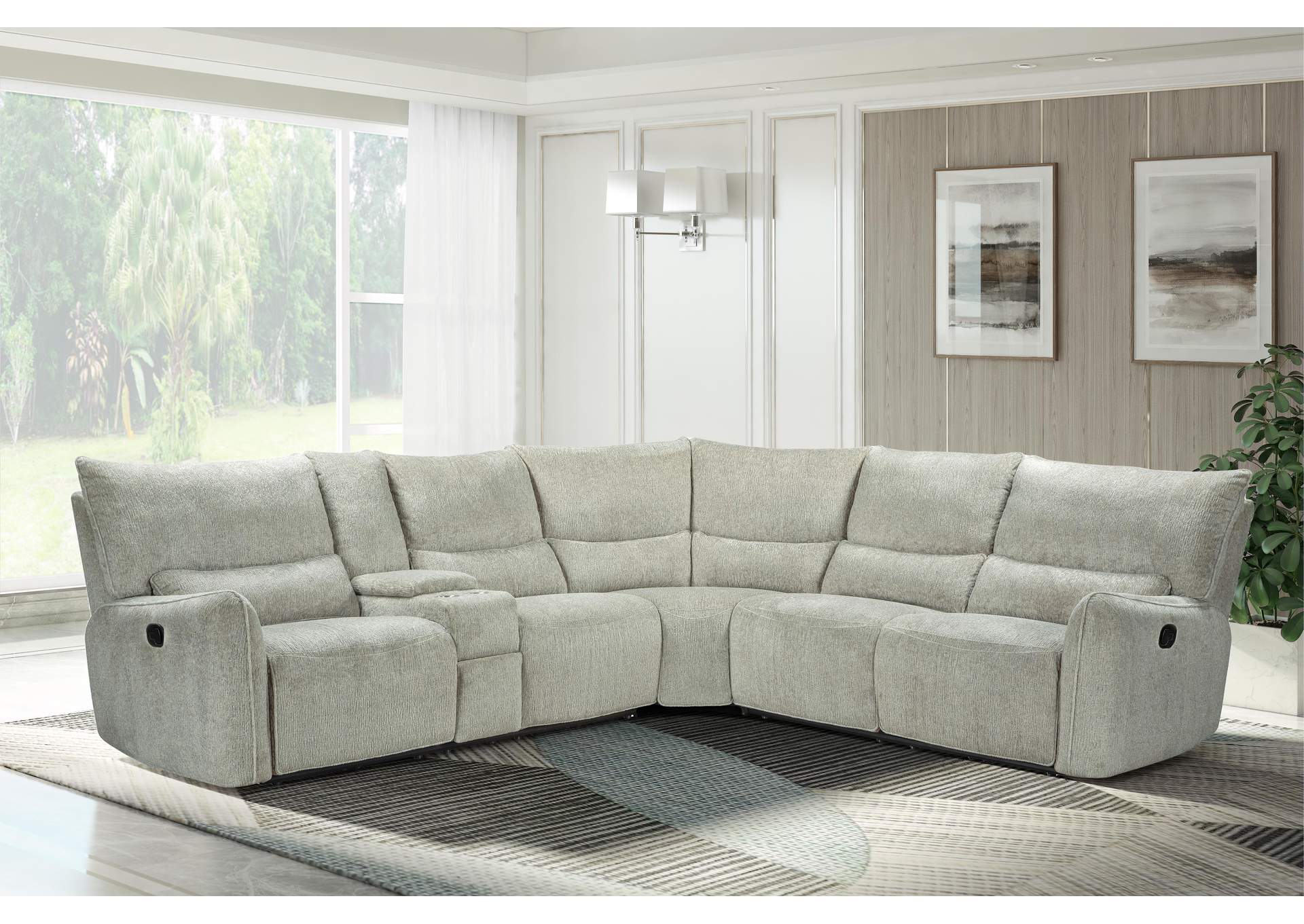 REMSEN LEFT ARM FACING CONSOLE LOVESEAT WITH DUAL RECLINER - LATTE image 10