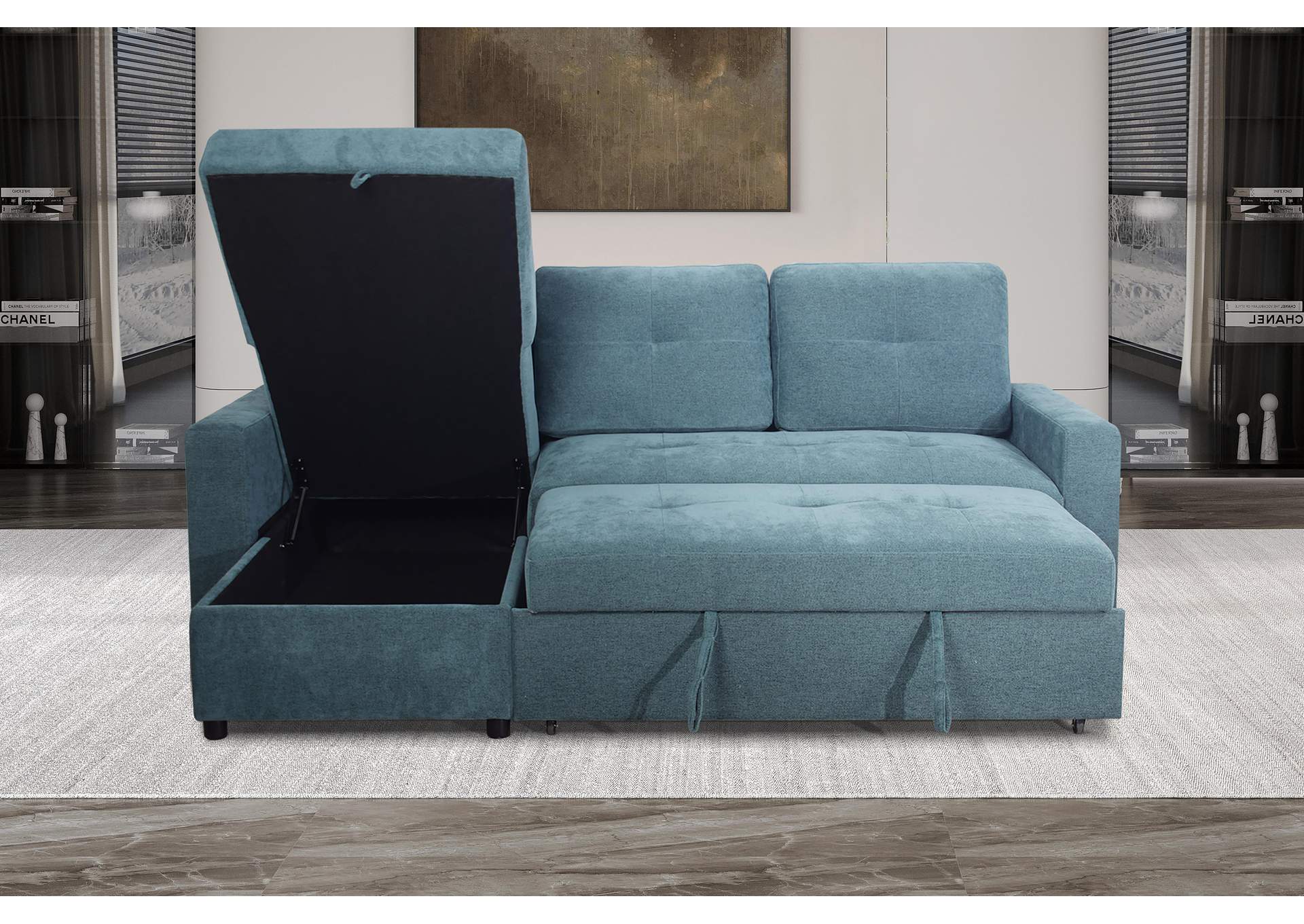 GREER STORAGE CHAISE - GREEN image 1