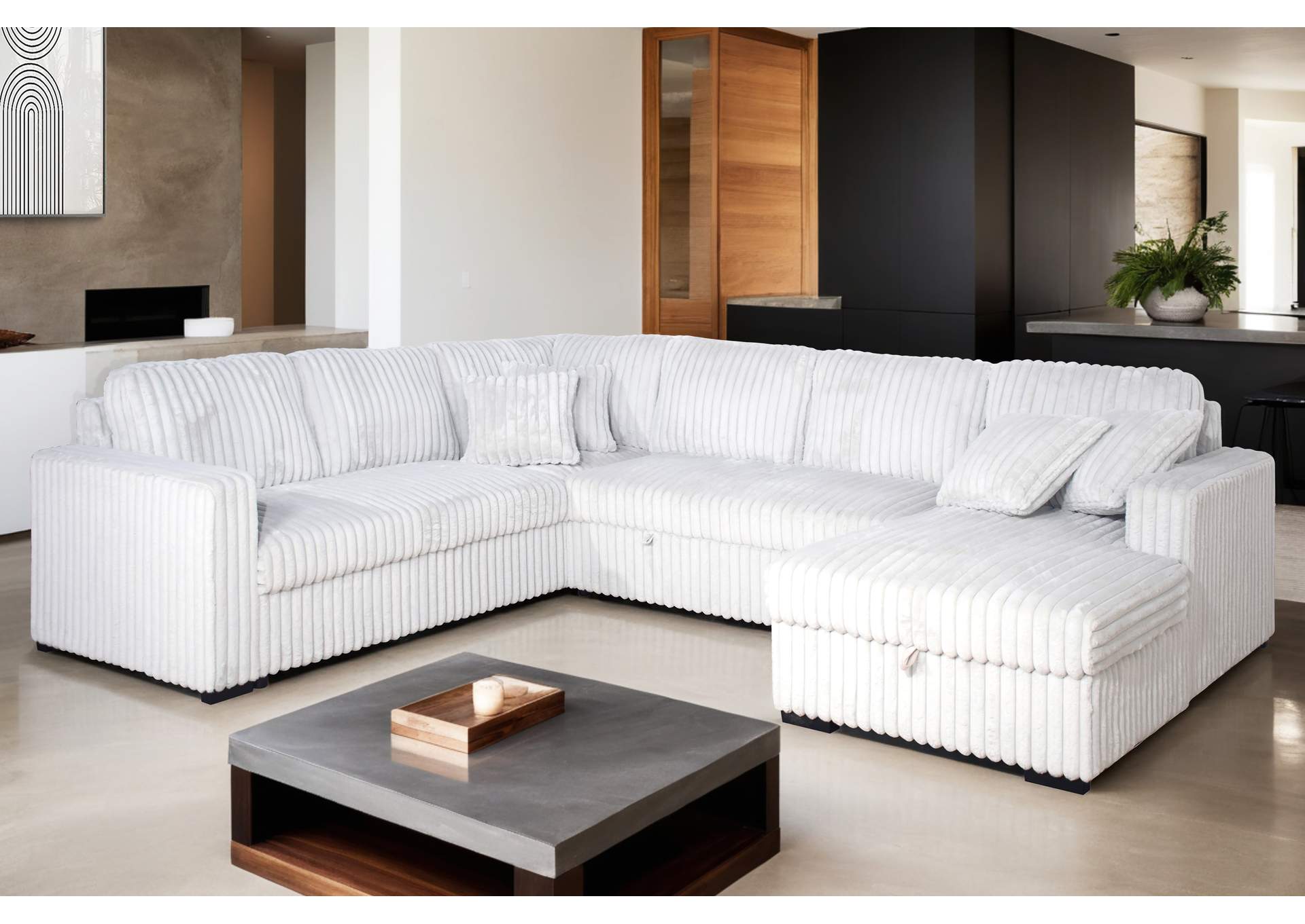 BLISS LOVESEAT WITH PULL OUT BED - MIST GRAY image 5