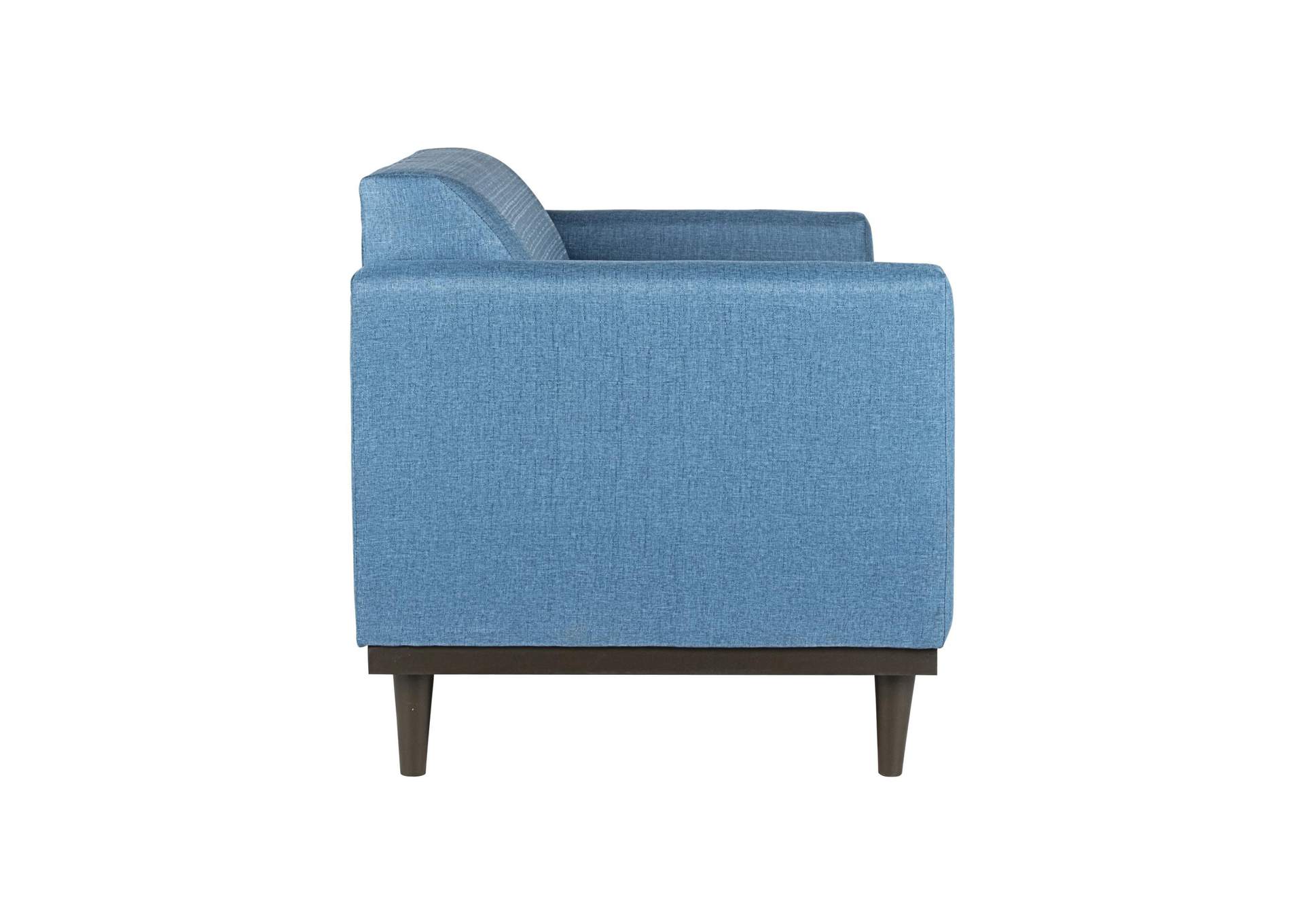 Aiden Loveseat With 2 Throw Pillows - Blue