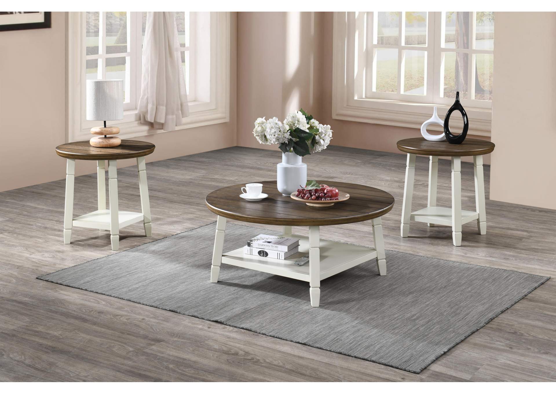 FLAHERTY 3 PIECE OCCASIONAL SET - 1 COFFEE AND 2 END TABLES - TWO image 8