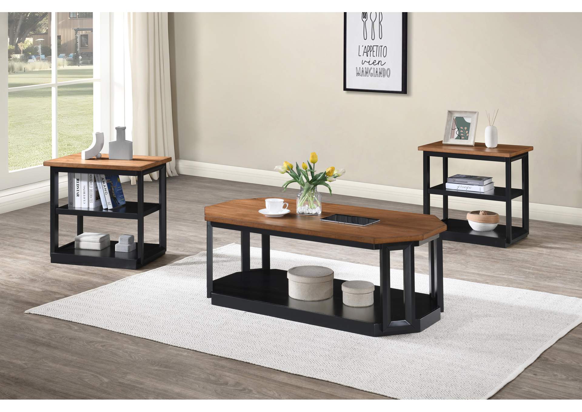 DECKER 3 PIECE OCCASIONAL SET - 1 COFFEE AND 2 END TABLES - TWO image 10