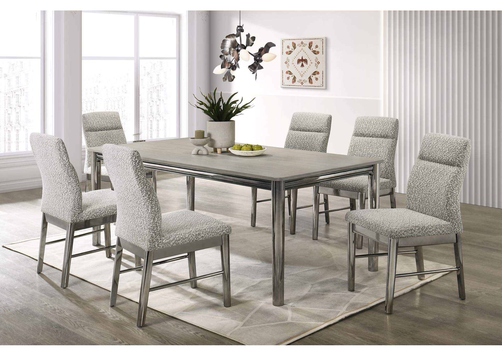 LENNOX UPHOLSTERED SIDE CHAIR - 2 PER CARTON - GRAY image 8