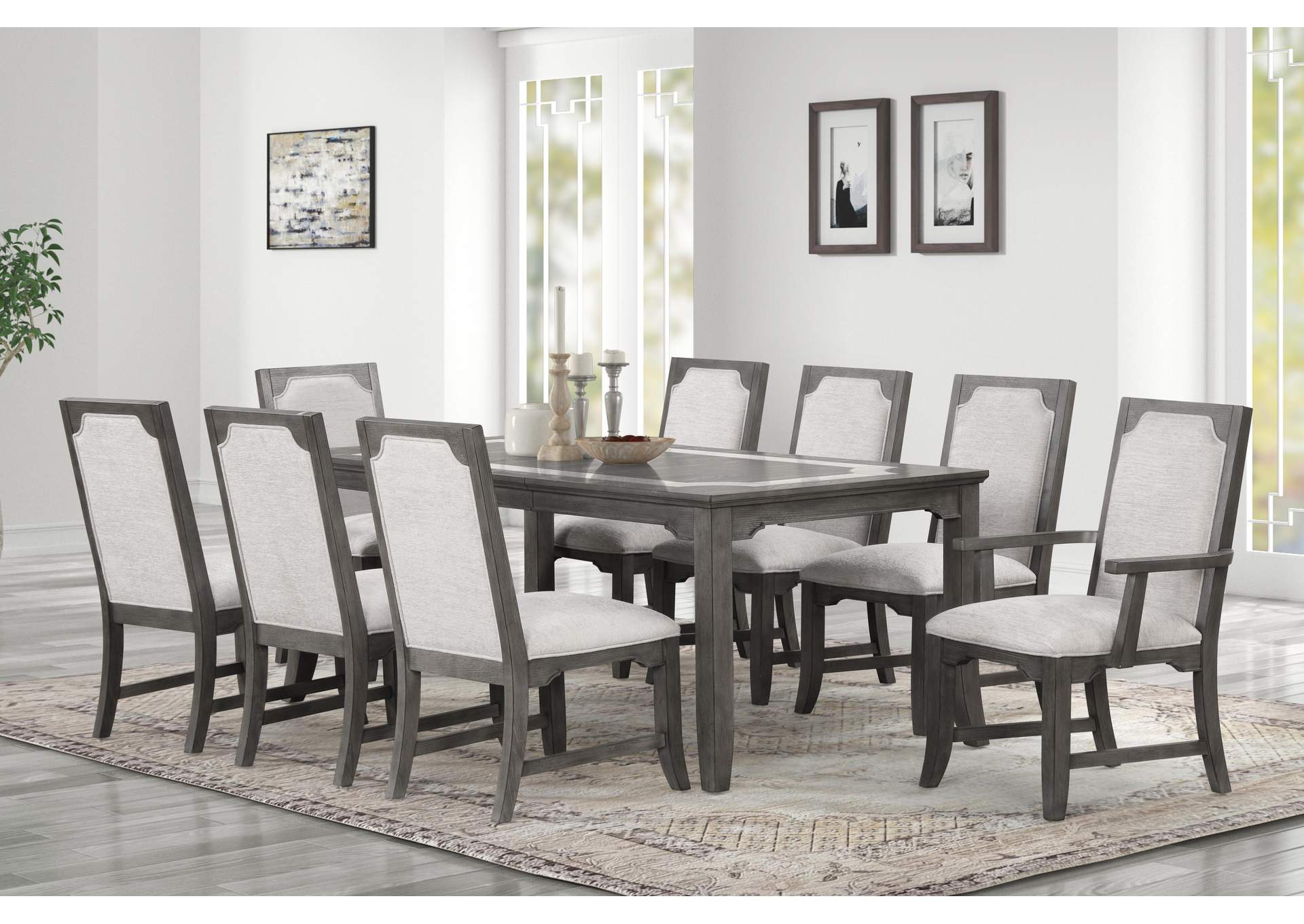 LISBON RECTANGLE DINING TABLE - GRAY image 9