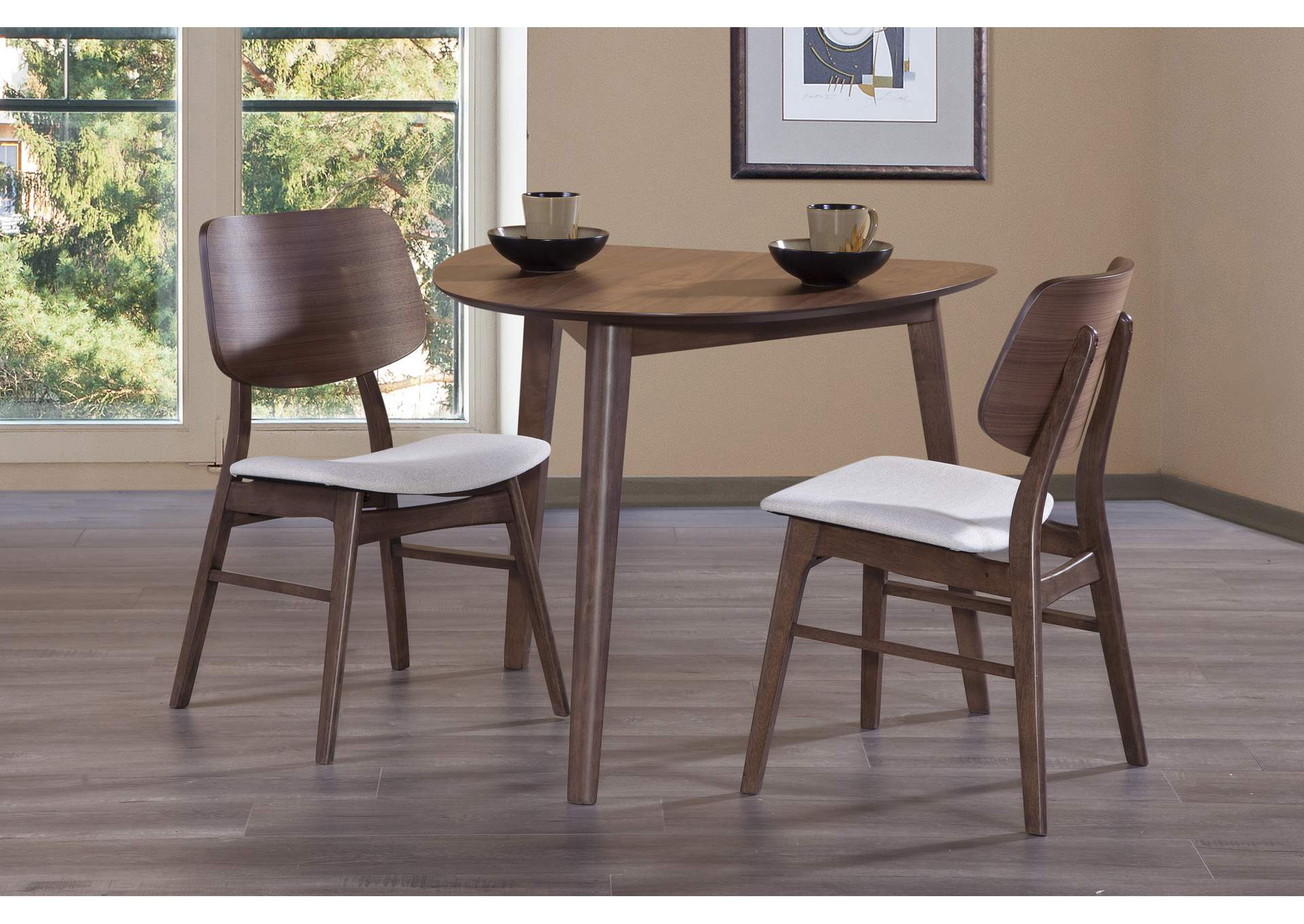 OSCAR COUNTER CHAIR WITH NATURAL CUSHION - WALNUT image 9