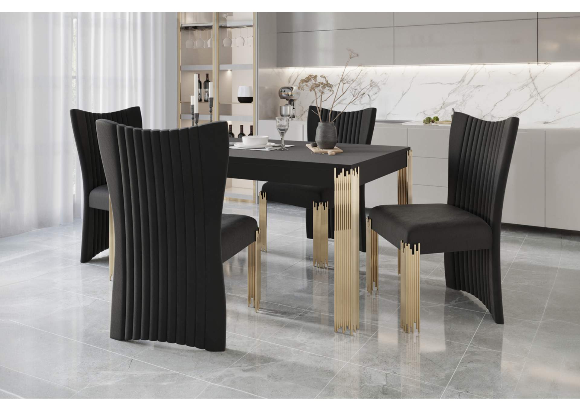 EMPIRE RECTANGLE DINING TABLE - BLACK image 6