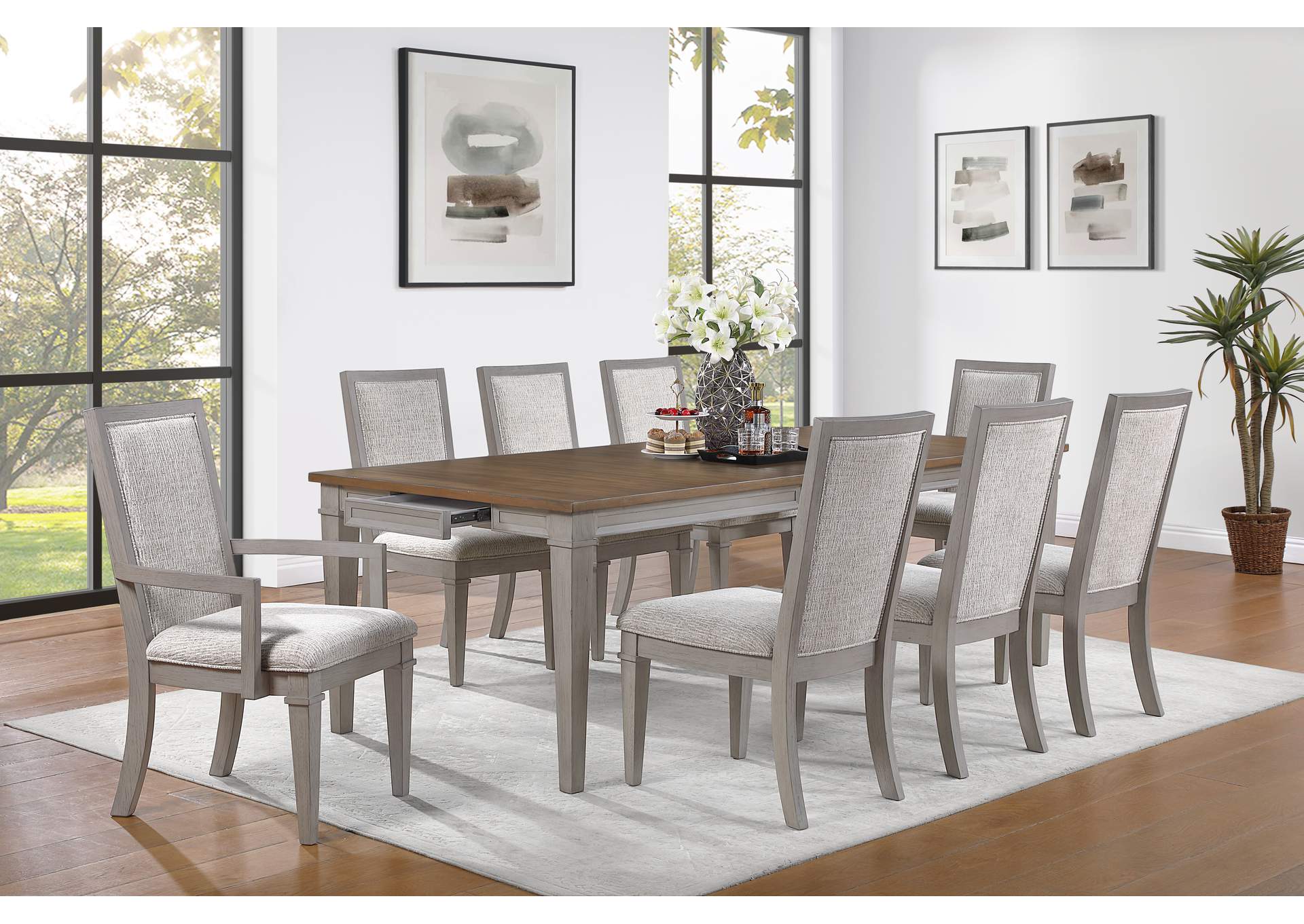 MARIANA RECTANGLE DINING TABLE - VINTAGE CREME image 9