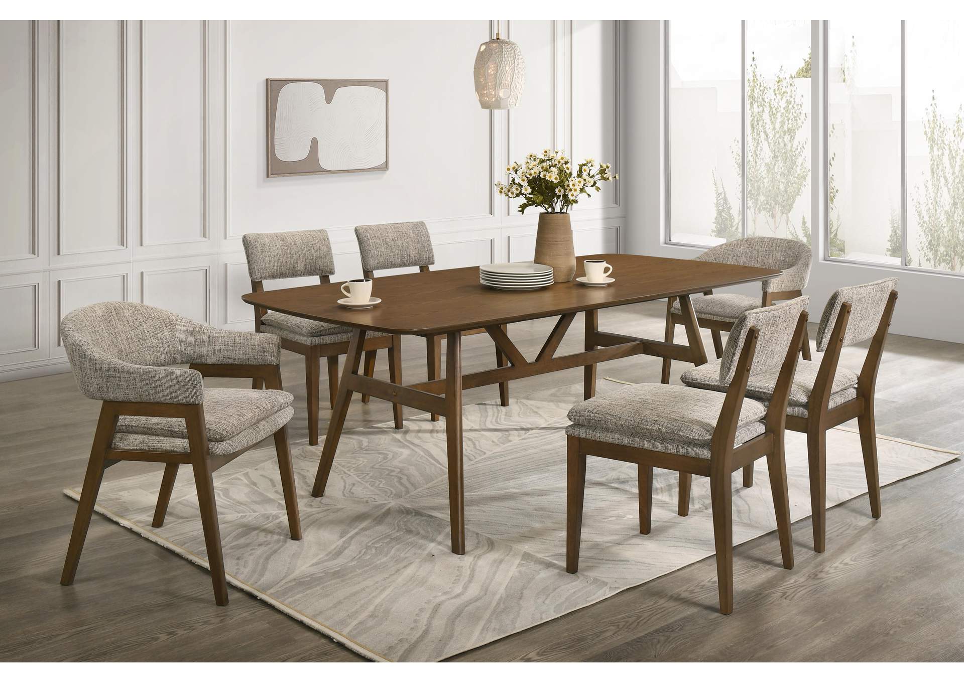 MILLER 39" SQUARE DINING TABLE - WALNUT image 1