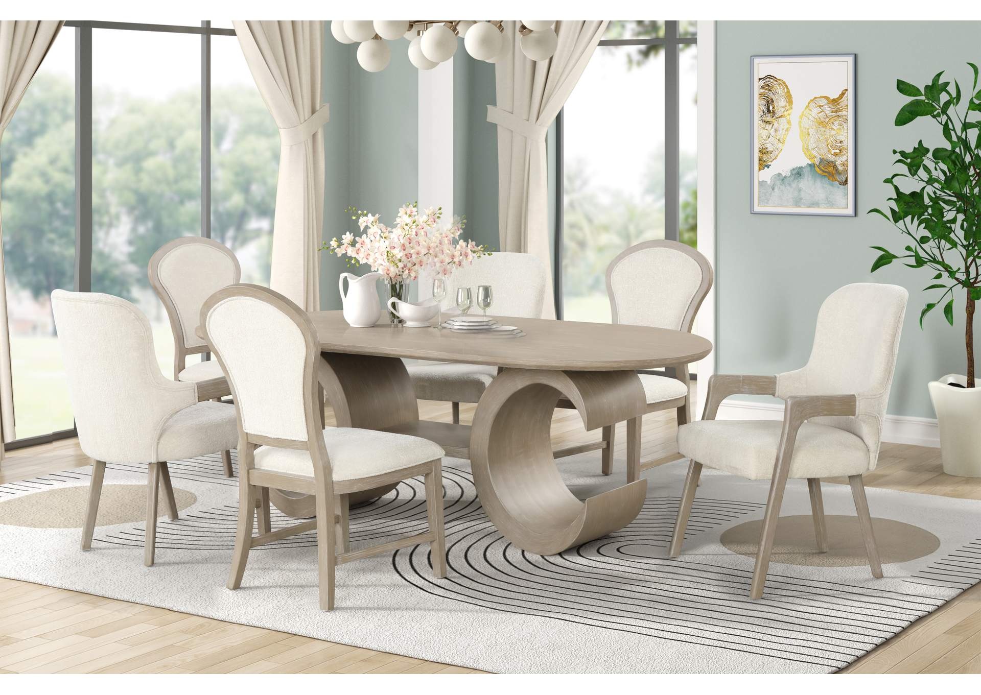 GWENDOLYN DINING SIDE CHAIR - 2 PER CARTON - CERUSED TAUPE image 8