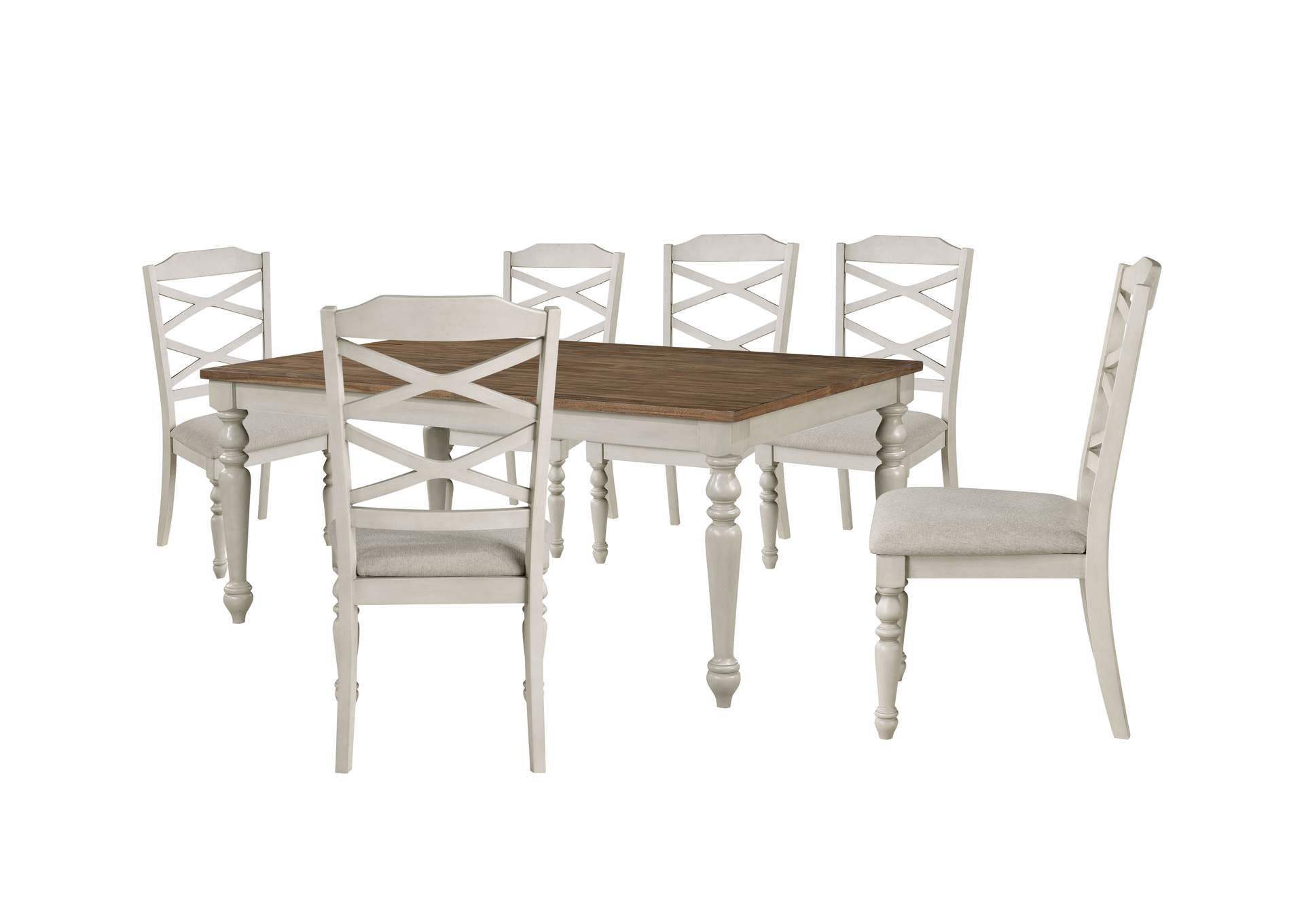 JENNIFER DINING TABLE + 6 CHAIRS