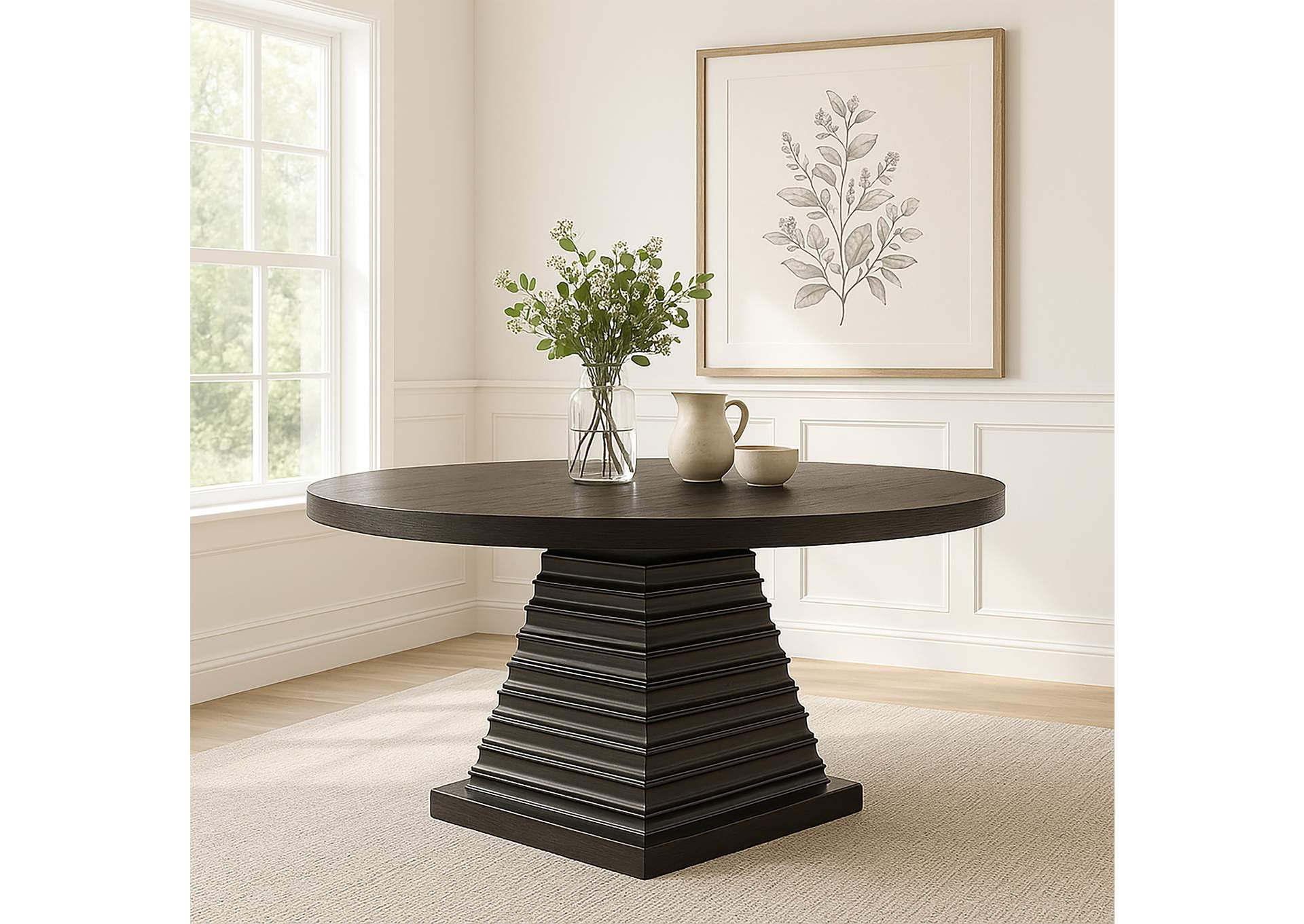 PLATEAU 54" ROUND DINING TABLE - TOP AND BASE image 1