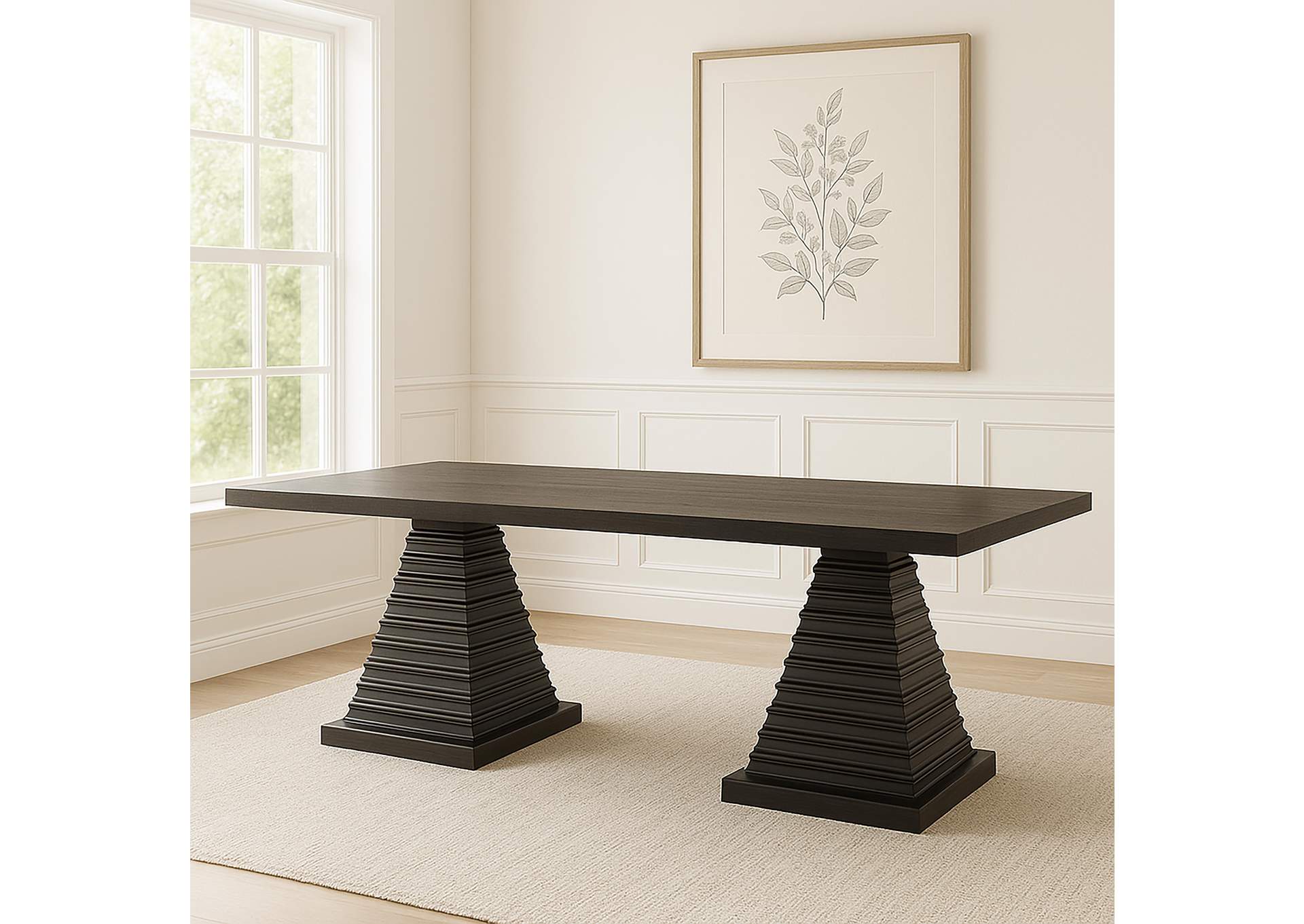 PLATEAU 78" RECTANGLE DINING TABLE - TOP AND BASE image 1