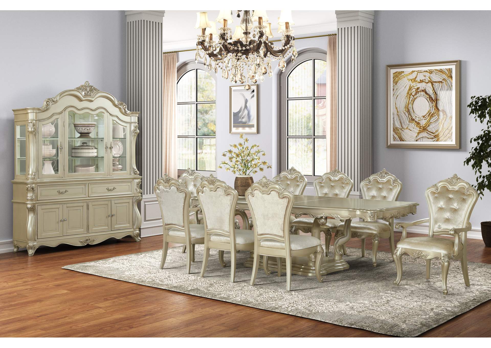 MONIQUE SIDE CHAIR - 2 PER CARTON - CHAMPAGNE image 9