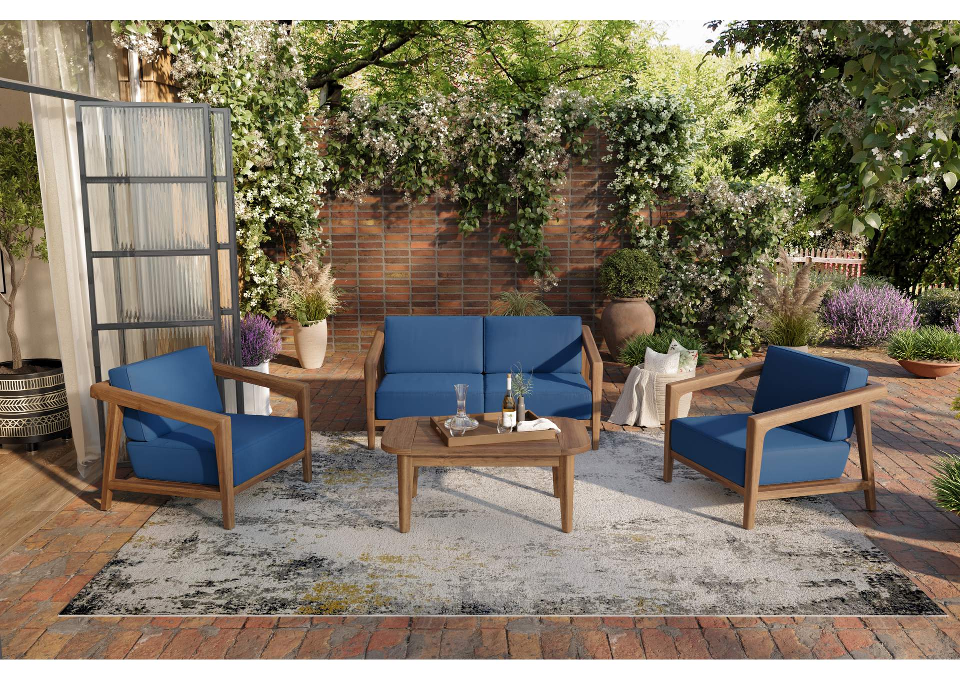 BALI LOVESEAT - DARK BLUE image 6
