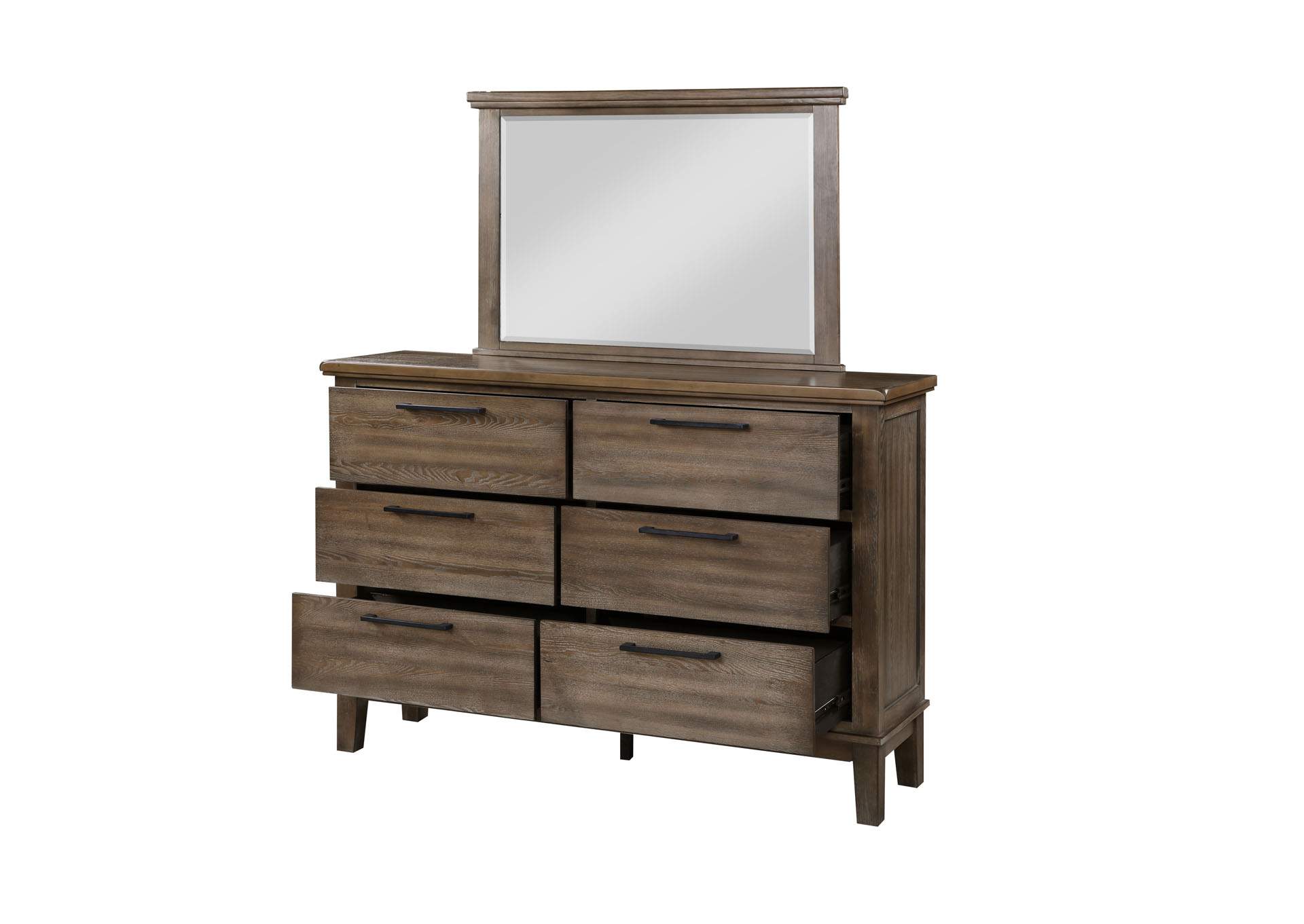 Cagney California King 4pc Bed,Dresser,Mirror,ChestGray image 27