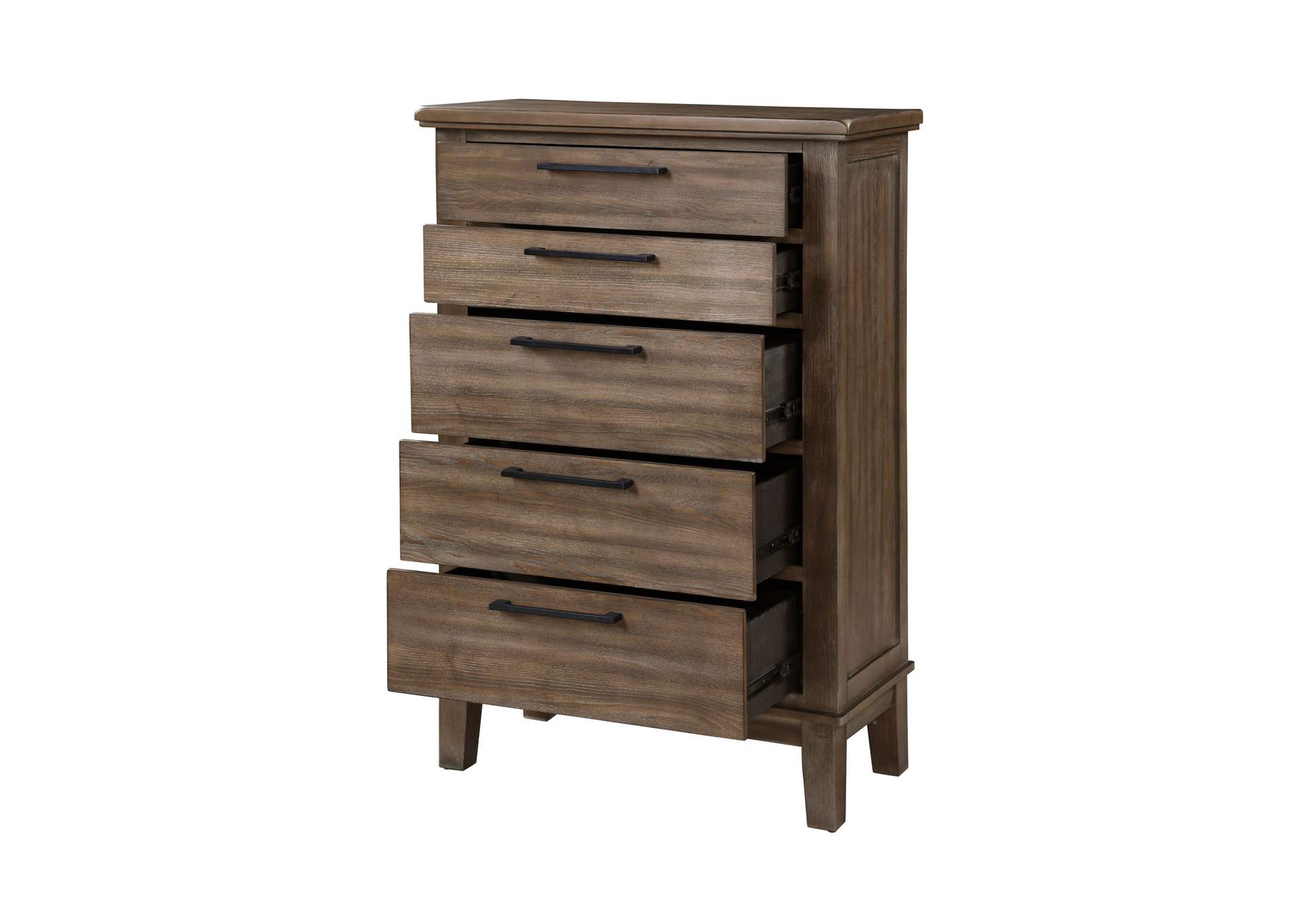 Cagney California King 4pc Bed,Dresser,Mirror,ChestGray image 3