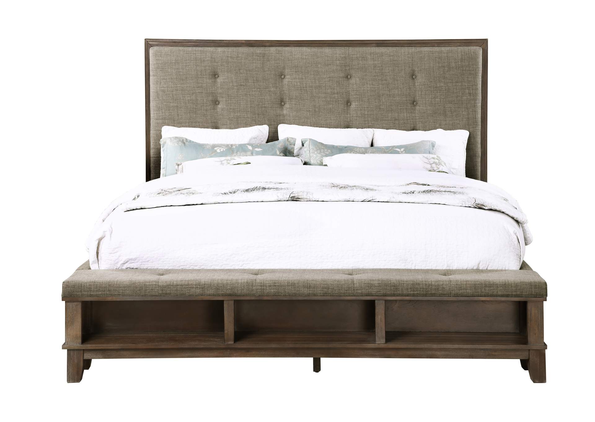 Cagney California King 4pc Bed,Dresser,Mirror,ChestGray image 9