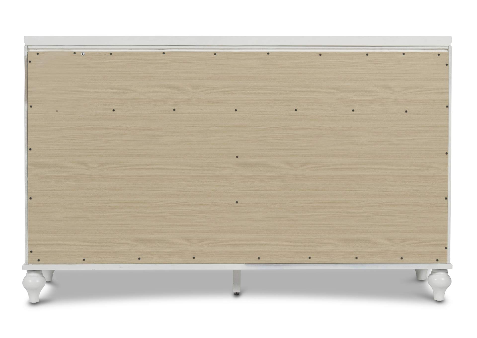 Valentino King Bed 5pc Bed,Dresser,Mirror,Nightstand,Chest White image 38