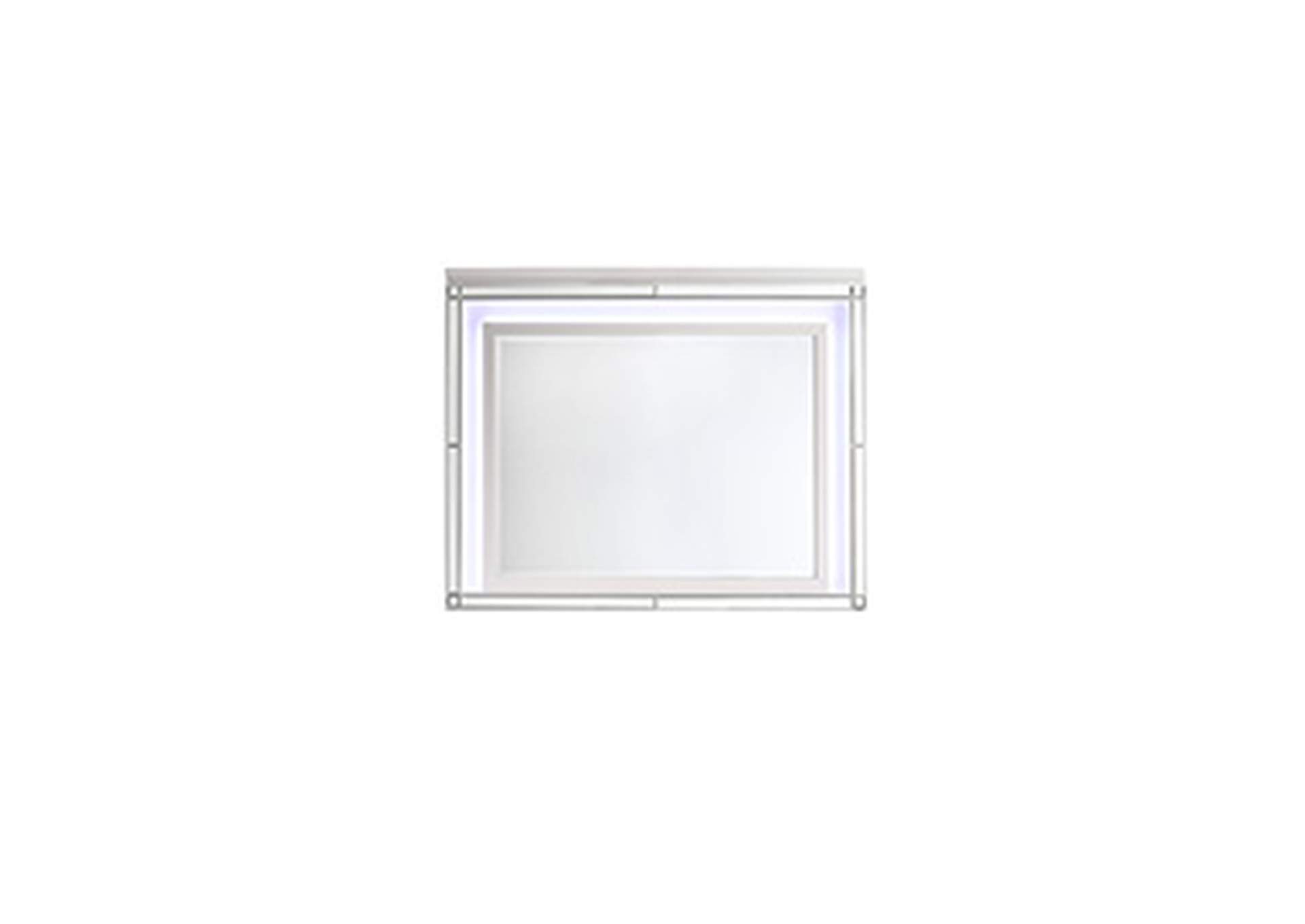 Valentino King Bed 5pc Bed,Dresser,Mirror,Nightstand,Chest White image 40