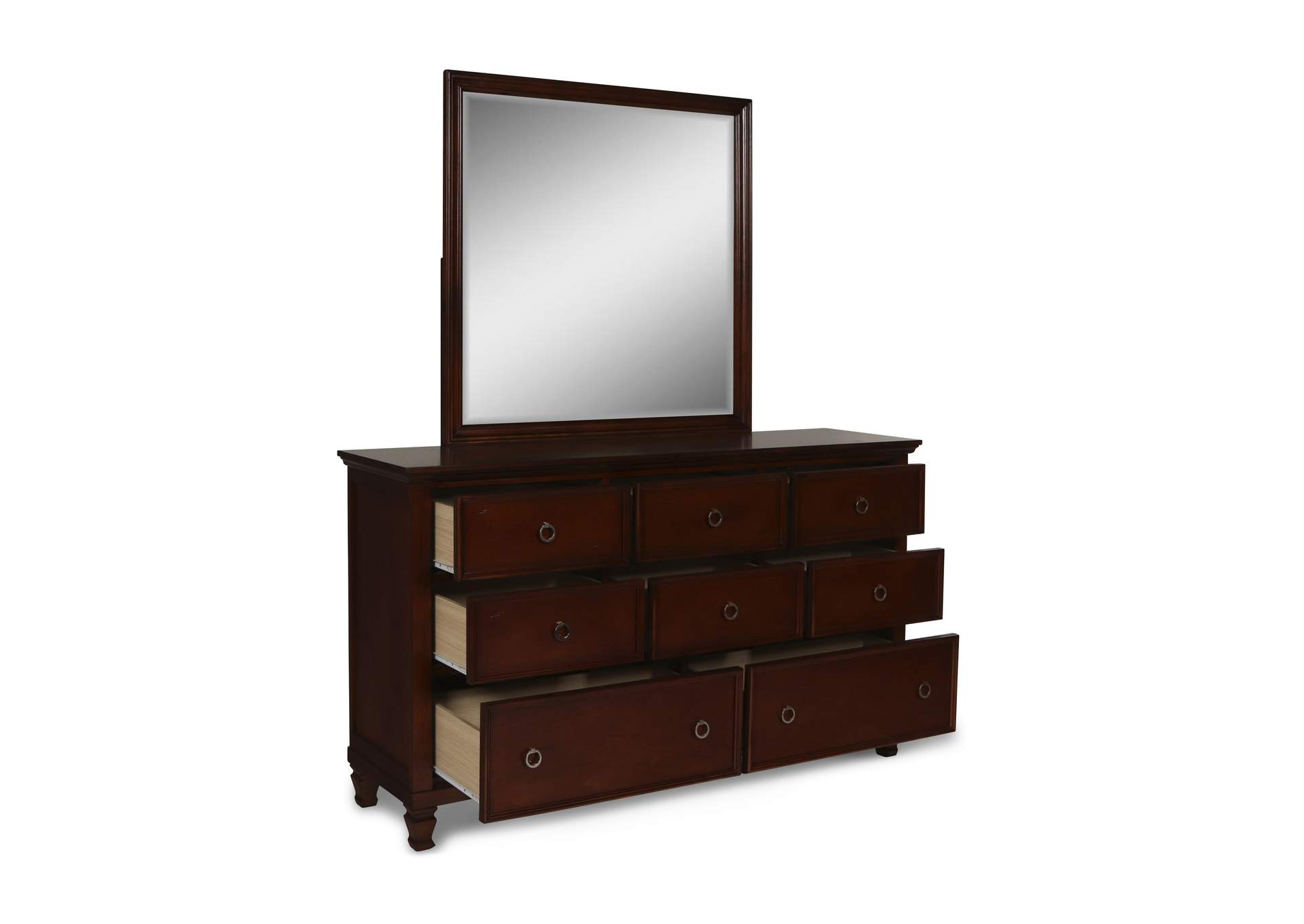Tamarack Queen Bedueen 4pc Bed,Dresser,Mirror,NightstandBrn Cherry image 12