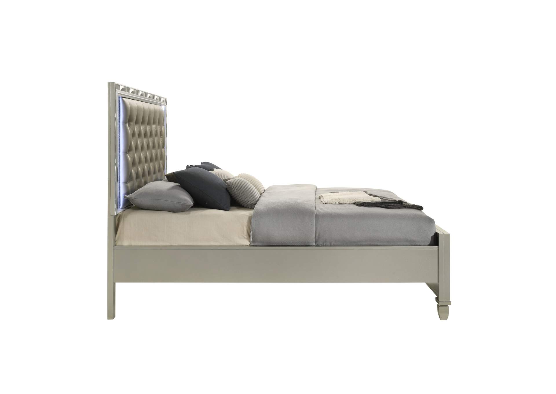 Radiance - King Bed - Silver