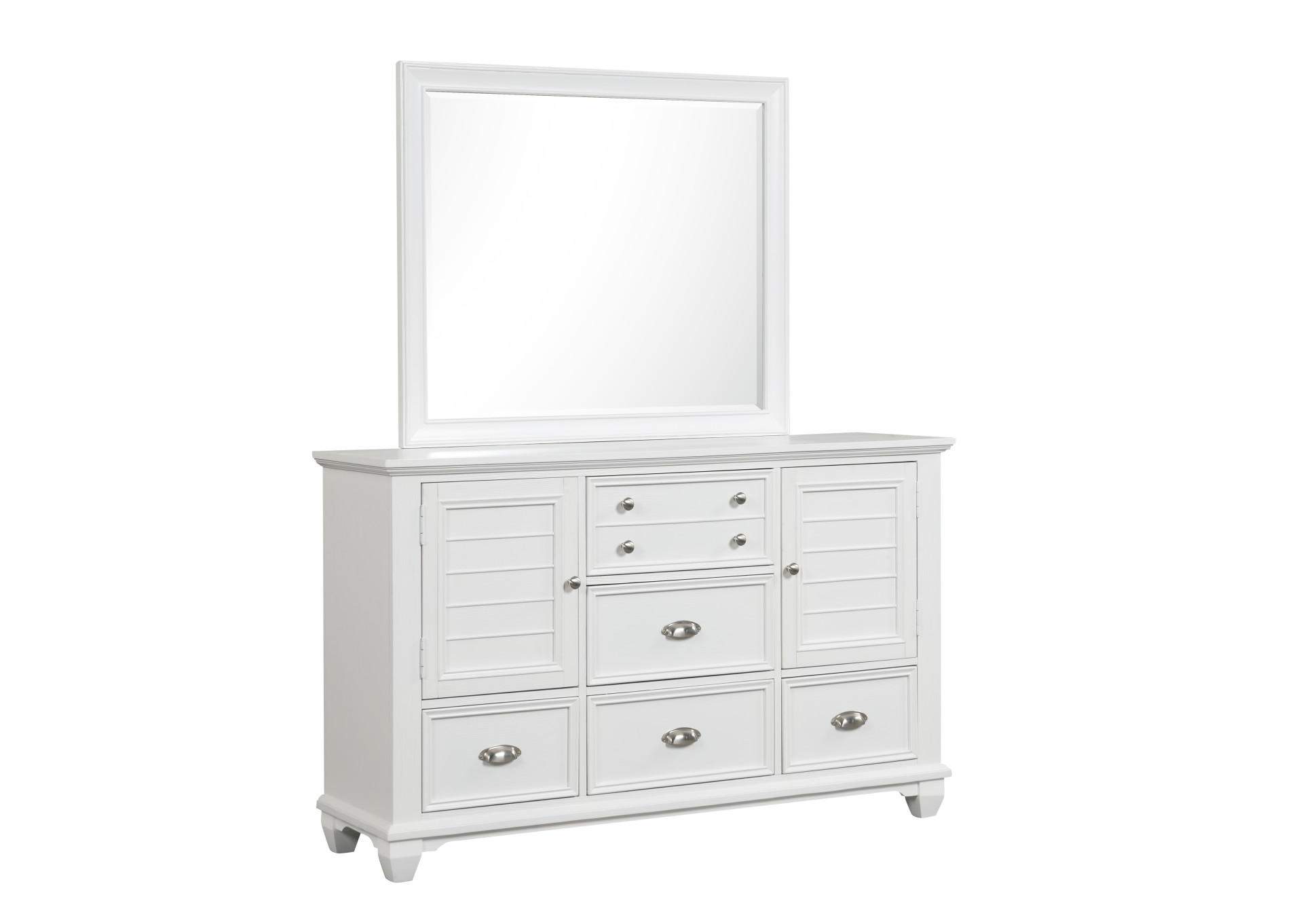 JAMESTOWN LANDSCAPE MIRROR - WHITE image 1