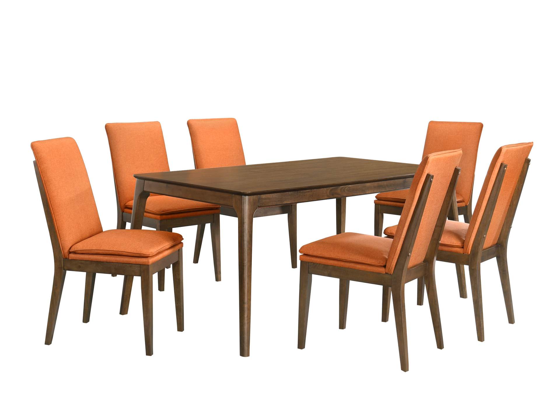 Maggie Dining Table With 4 Terracotta Chairs