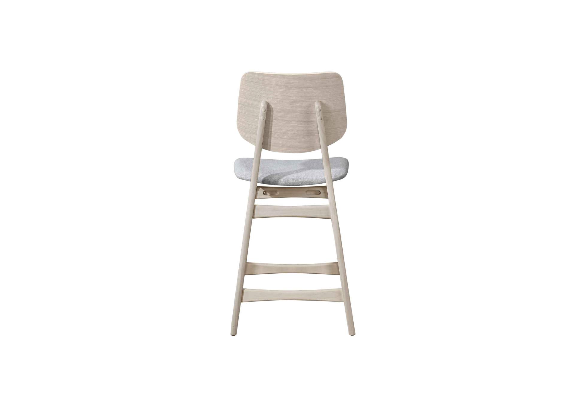 OSCAR COUNTER TABLE AND 4 CHAIRS - WHITE ASH