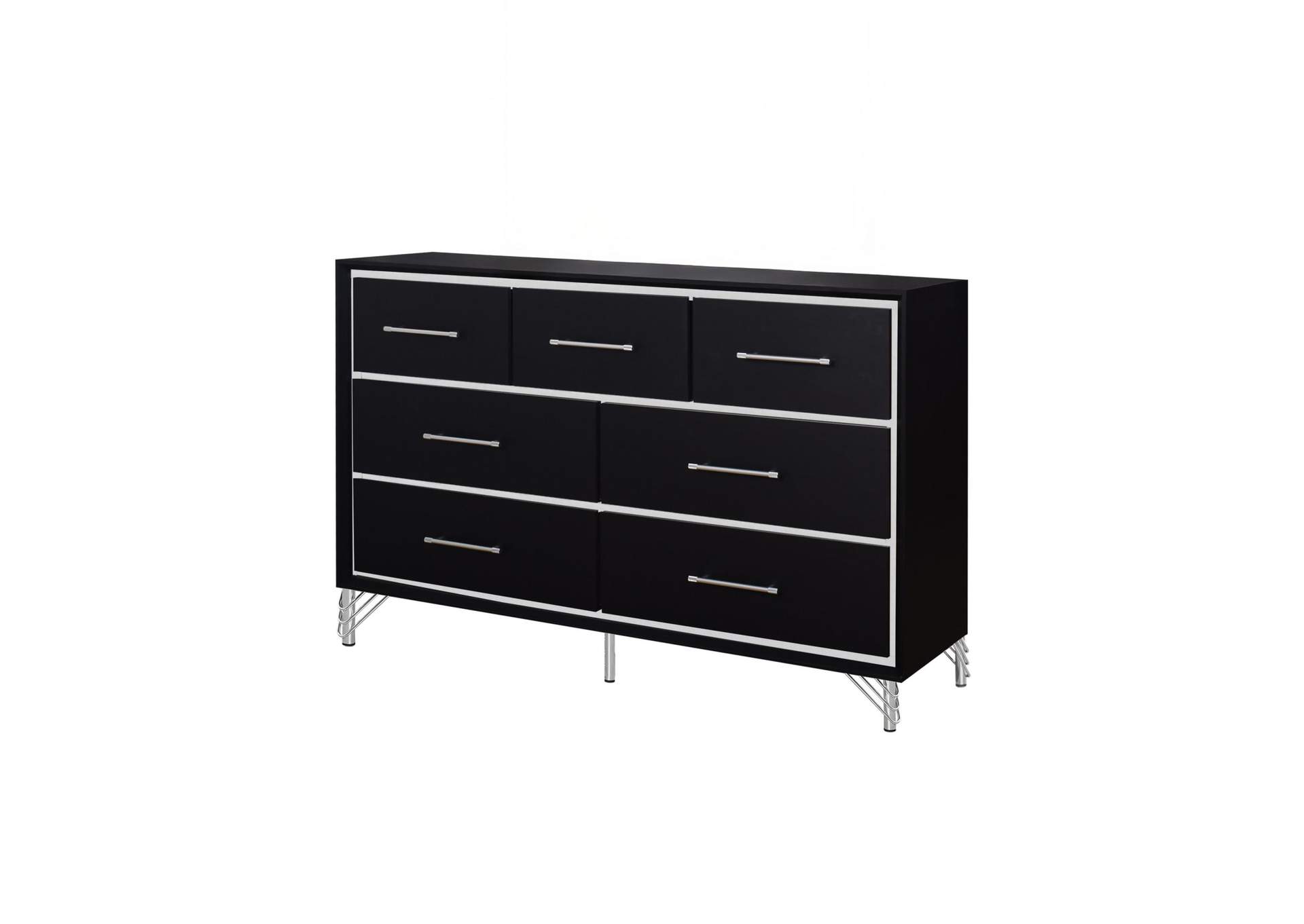 AVA 7 DRAWER DRESSER - EBONY image 1