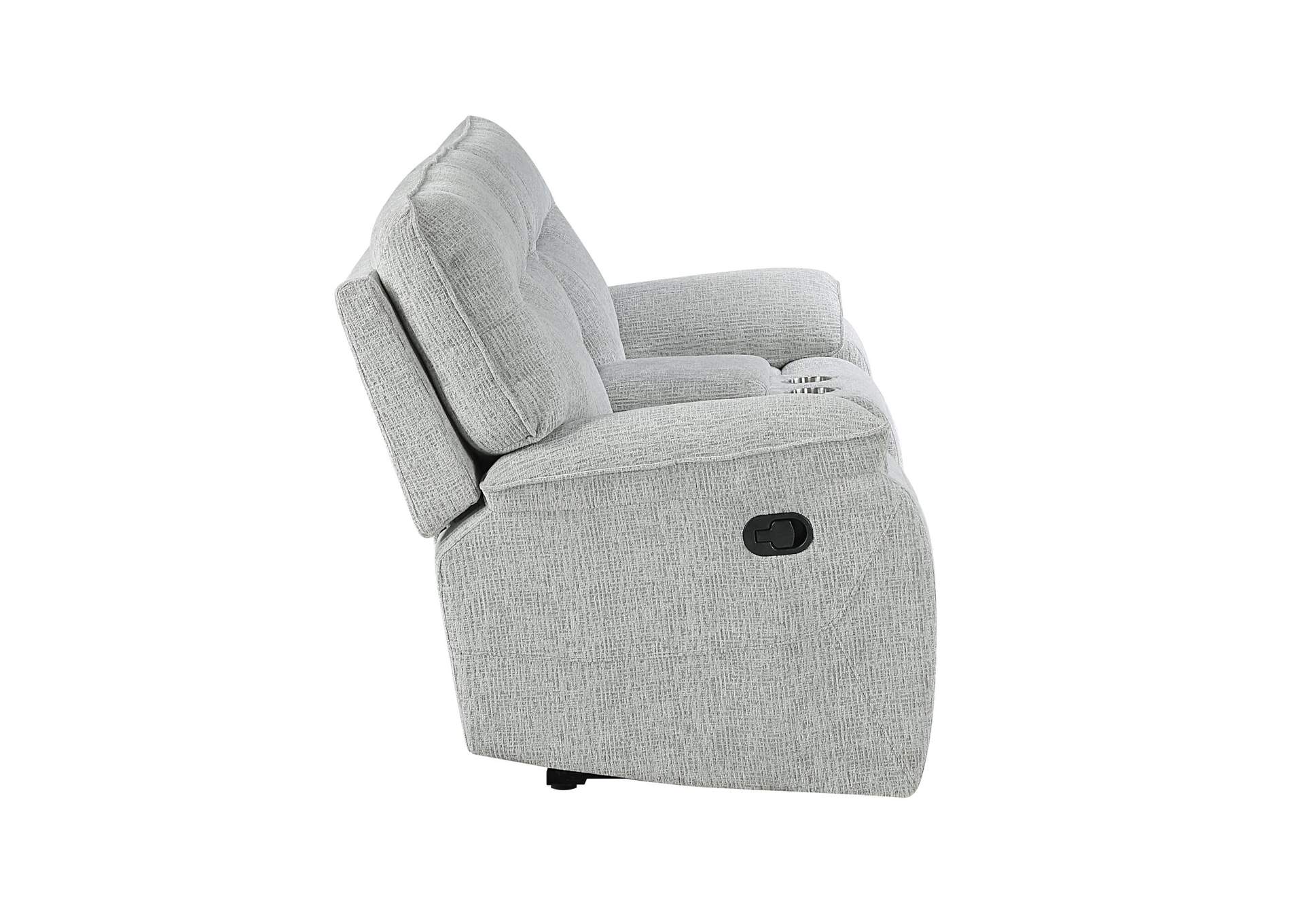 CHABLIS RECLINING CONSOLE LOVESEAT - MIST GRAY image 5