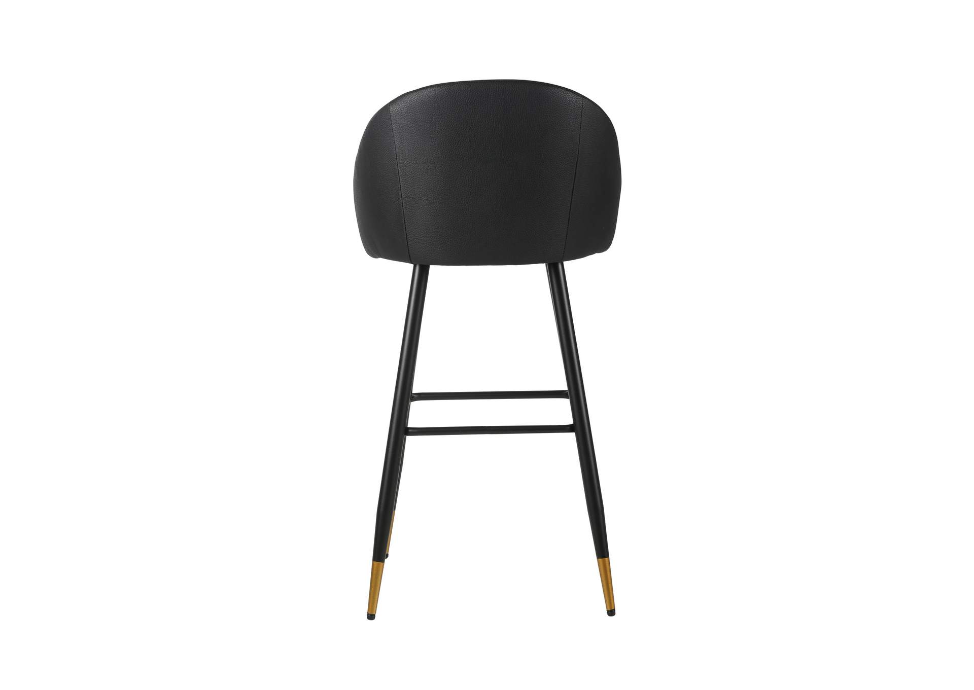 OLIVER VEGAN LEATHER BAR CHAIR - 2 PER CARTON - BLACK