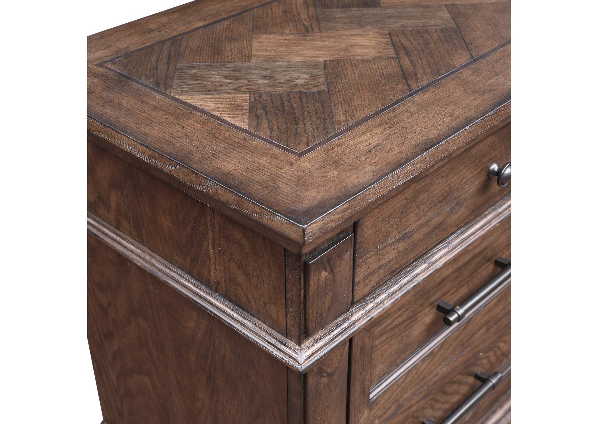 MAR VISTA CALIFORNIA KING 4 PIECE - BED, DRESSER, MIRROR, NIGHTSTAND - WALNUT