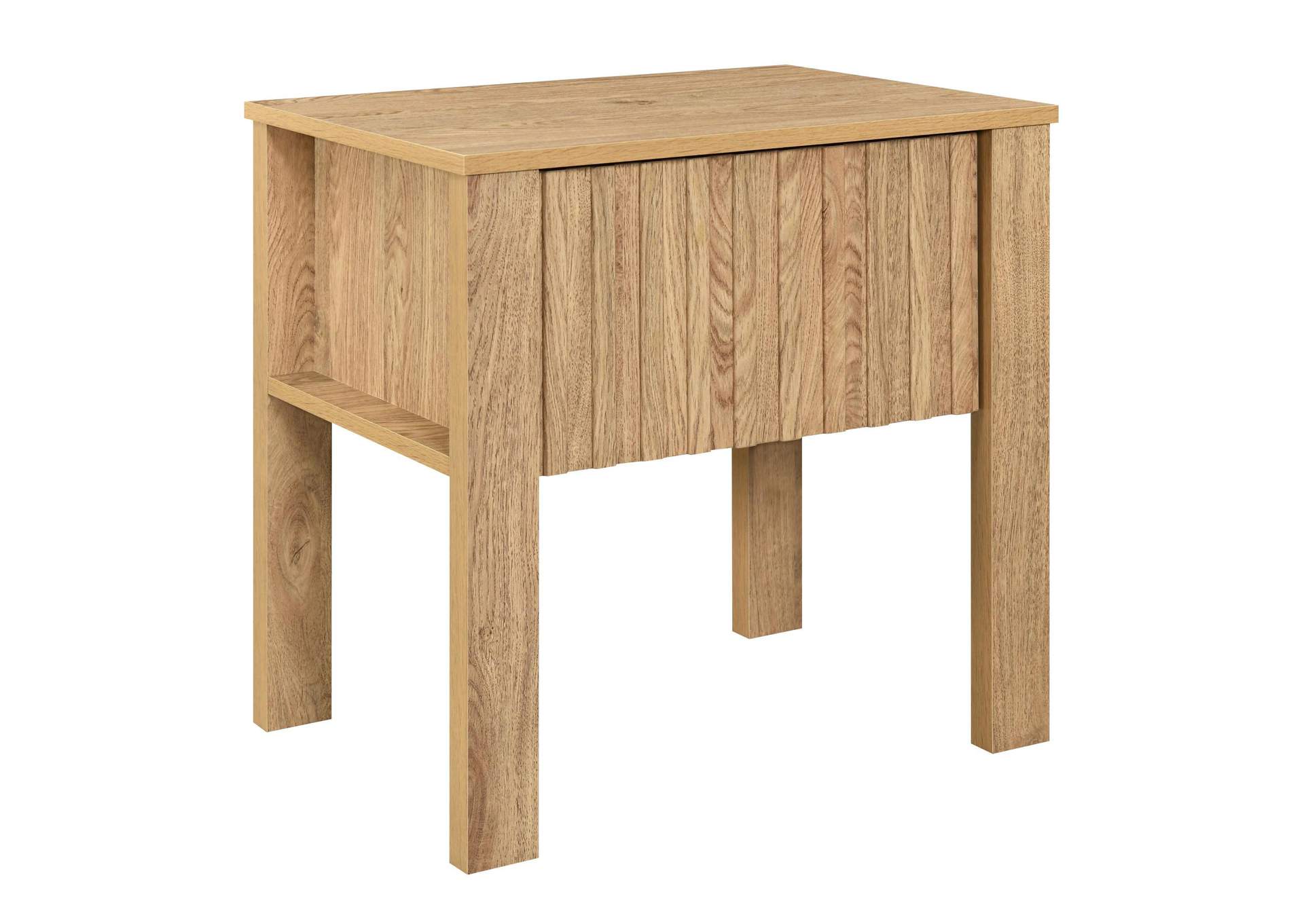 THAYER ONE DRAWER END TABLE - BEDSIDE TABLE - NATURAL image 1