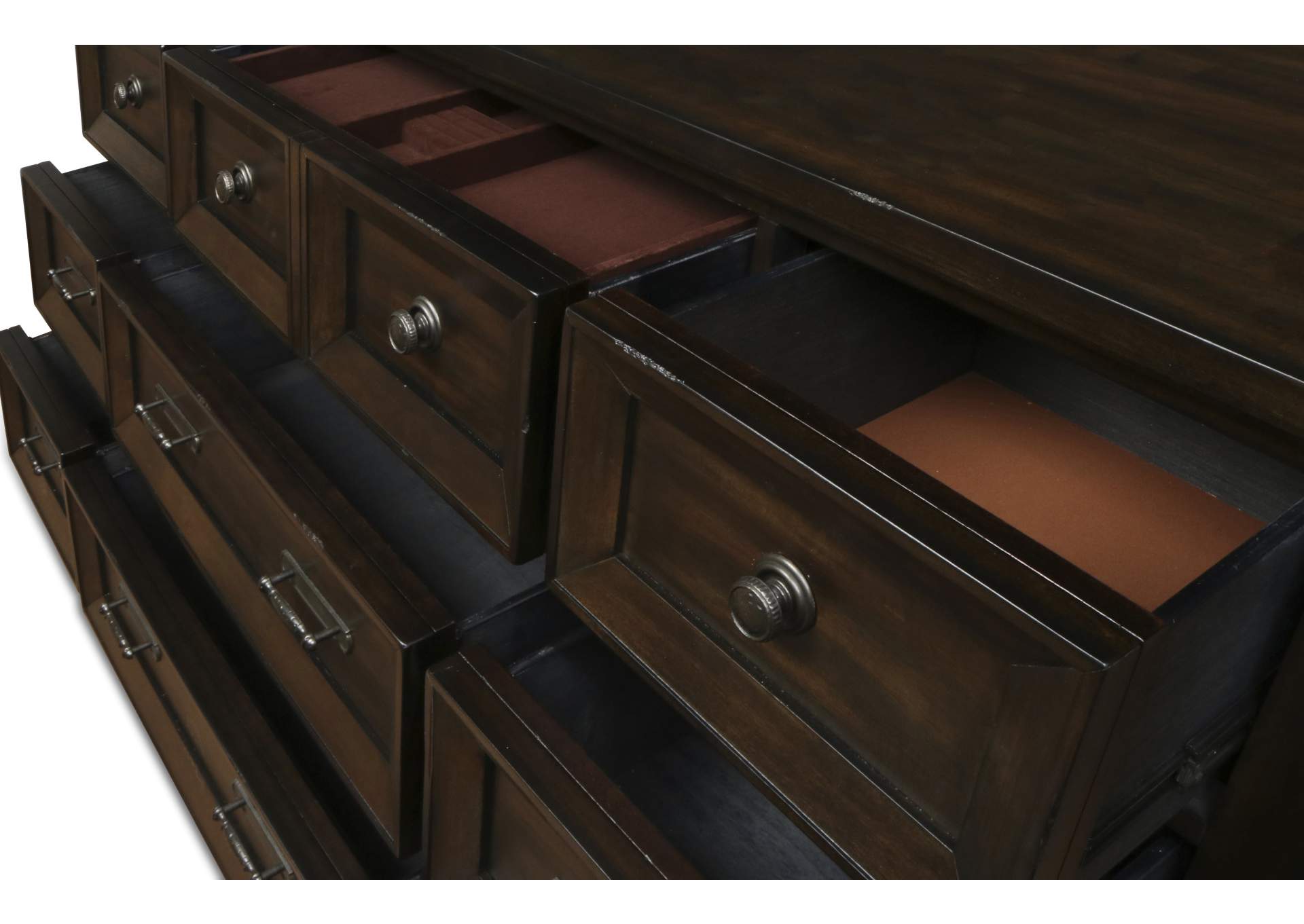 Sevilla California King 4 Piece - Bed, Dresser, Mirror, Chest